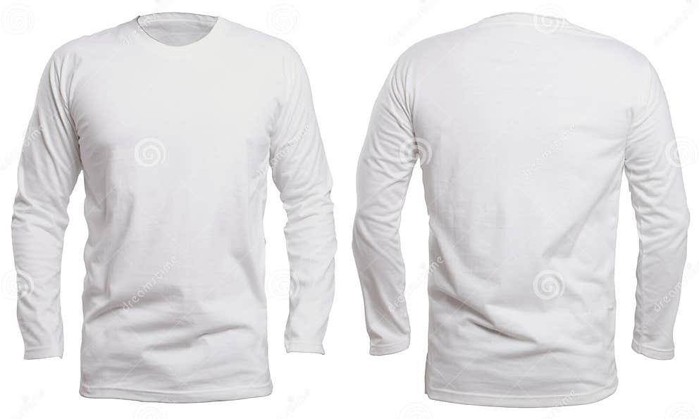 White Long Sleeve Shirt Mock Up Stock Image - Image of clothing, studio ...