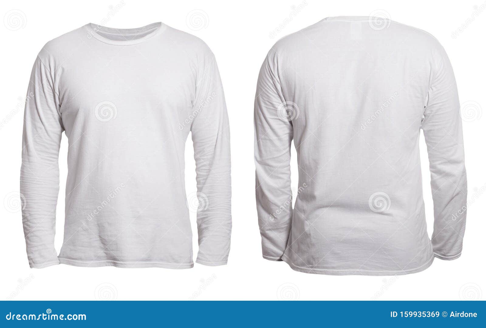 White Long Sleeved Shirt Design Template Stock Image - Image of ...