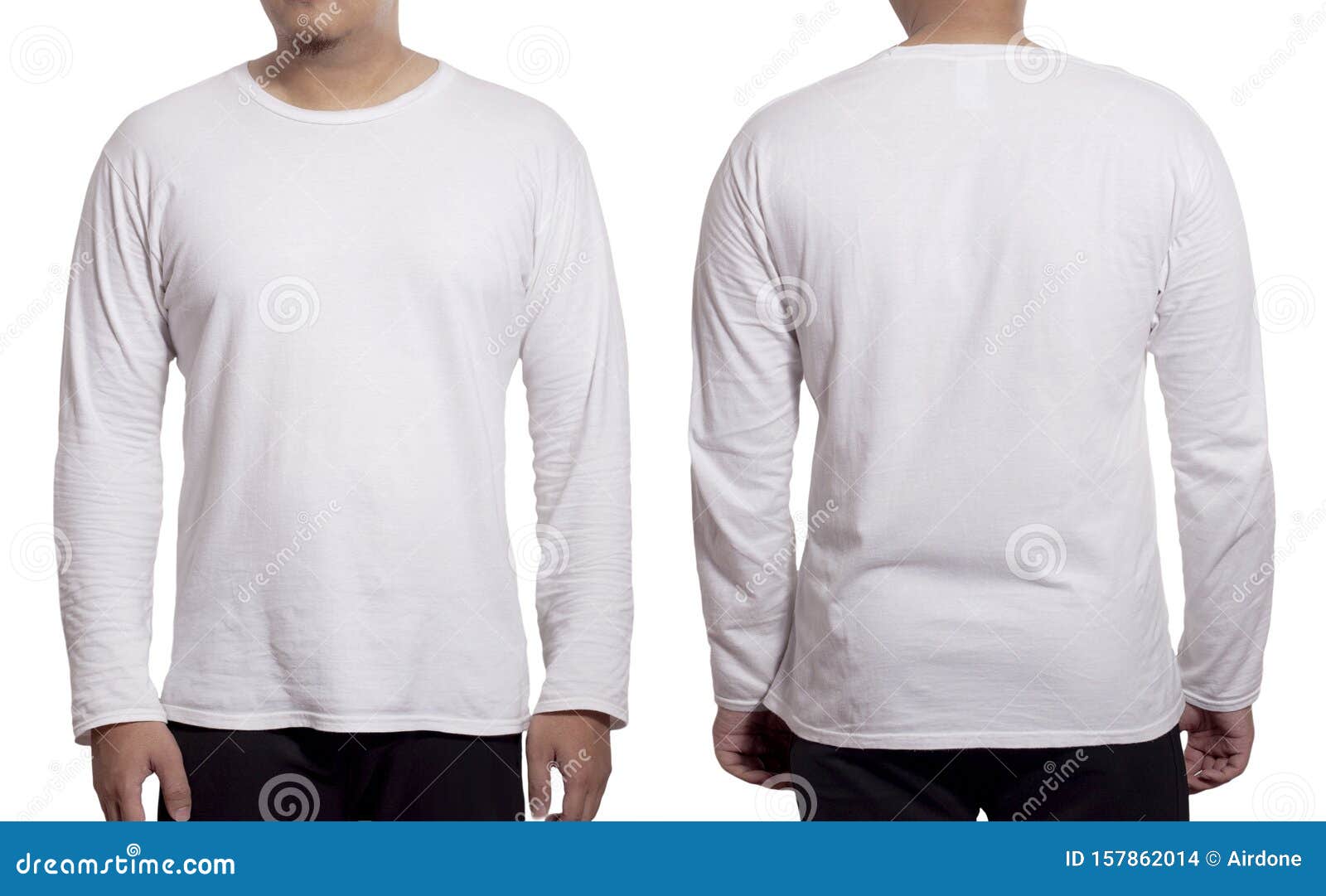 Download White Long Sleeved Shirt Design Template Stock Photo Image Of Design Model 157862014