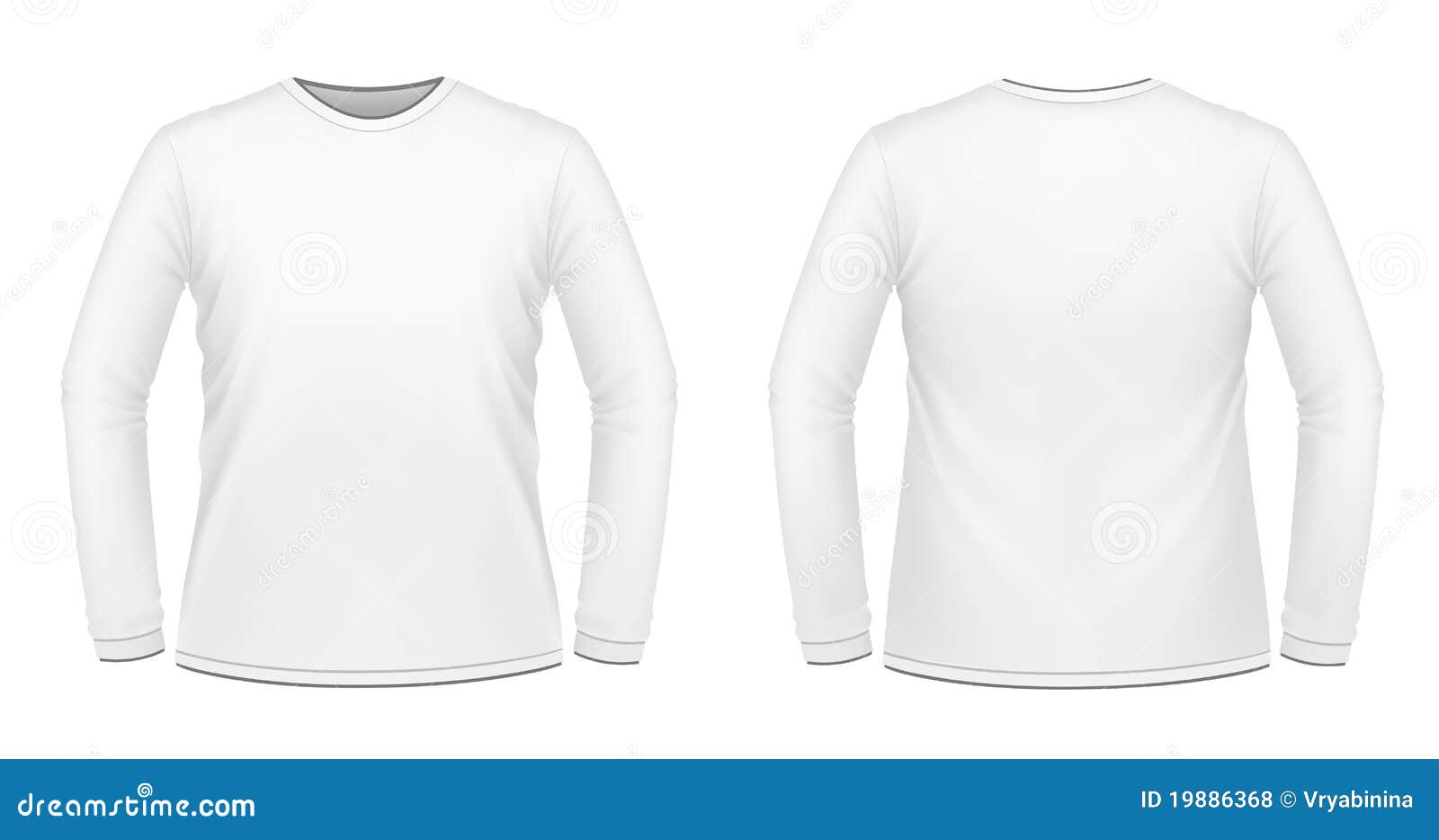 Download White long-sleeved T-shirt stock illustration ...