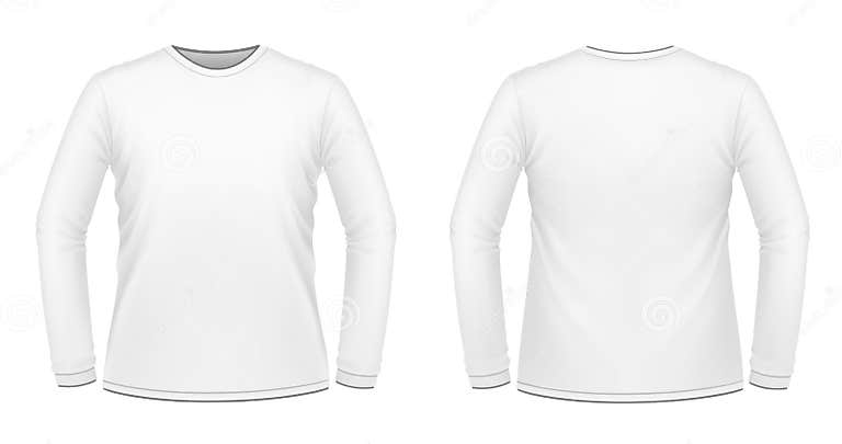 White long-sleeved T-shirt stock illustration. Illustration of uniform ...