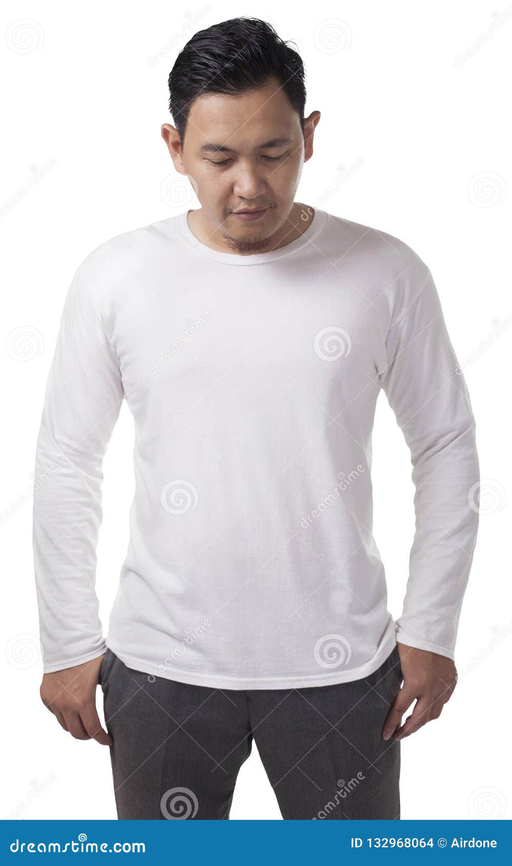 Download White Long Sleeved Shirt Design Template Stock Photo ...