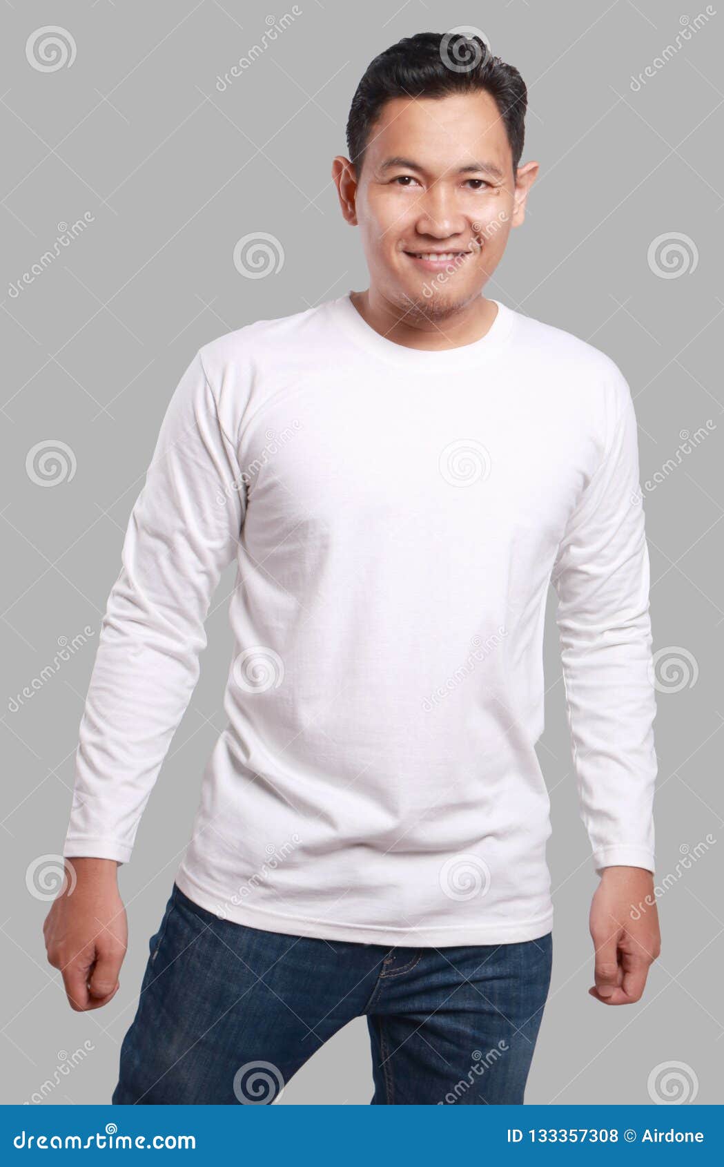 Download White Long Sleeved Shirt Design Template Stock Photo ...