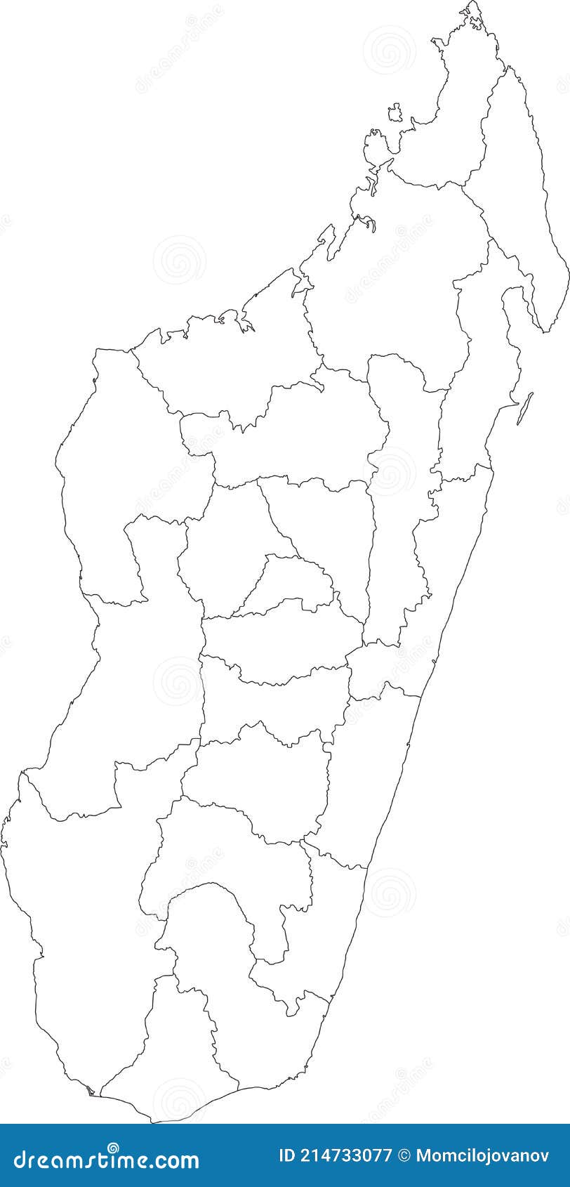 White map of Madagascar stock vector. Illustration of borders 214733077