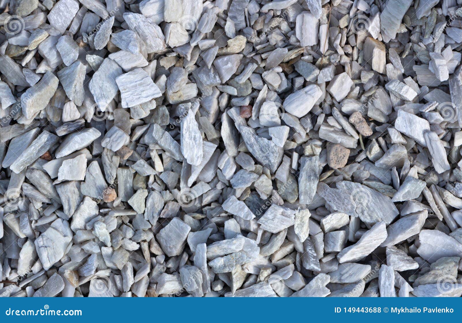 White Marble Chips Texture for Use in Landscape Design, and Decoration