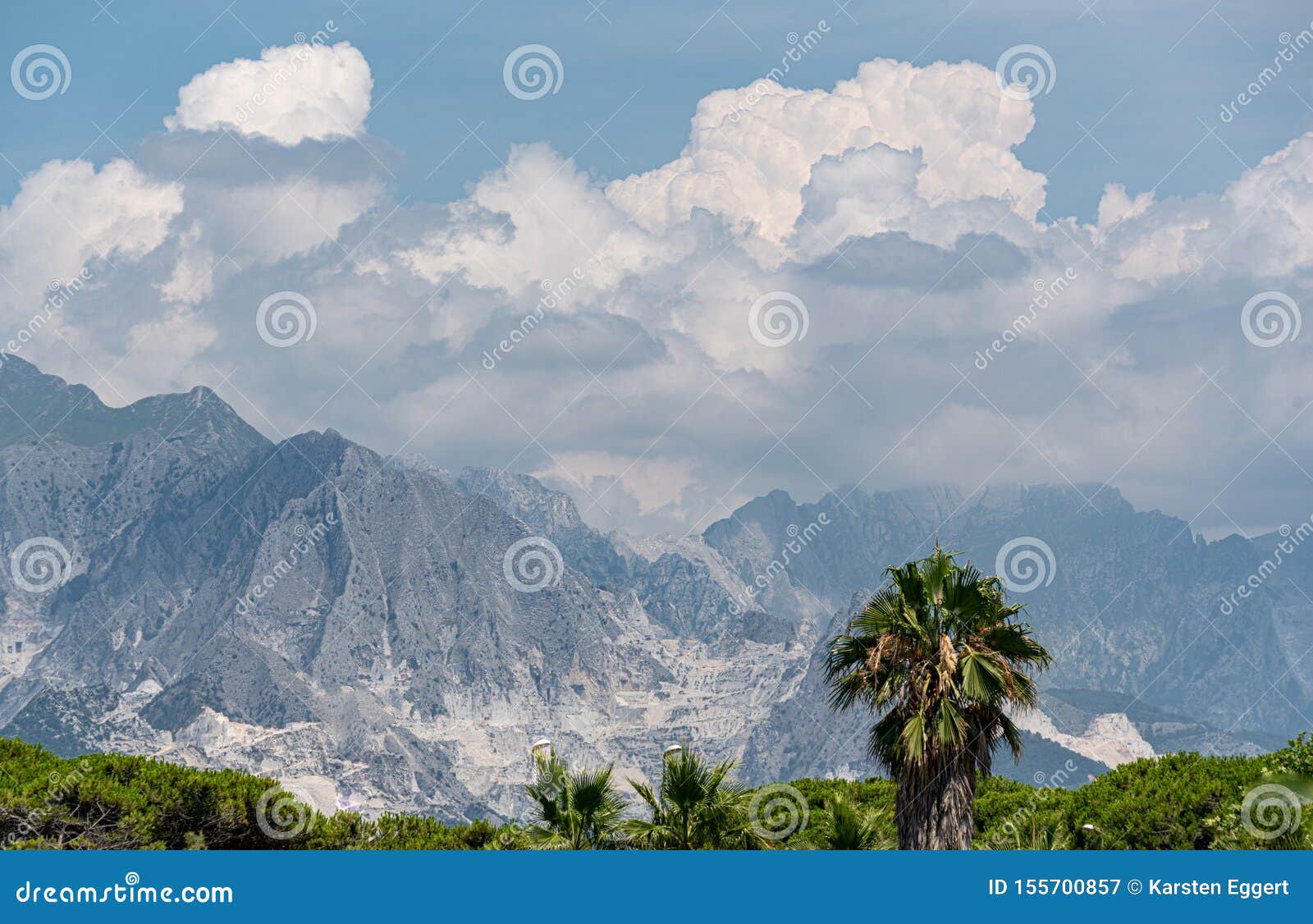 The White Marble Mountains of Carrara in Italy Stock Image Image of