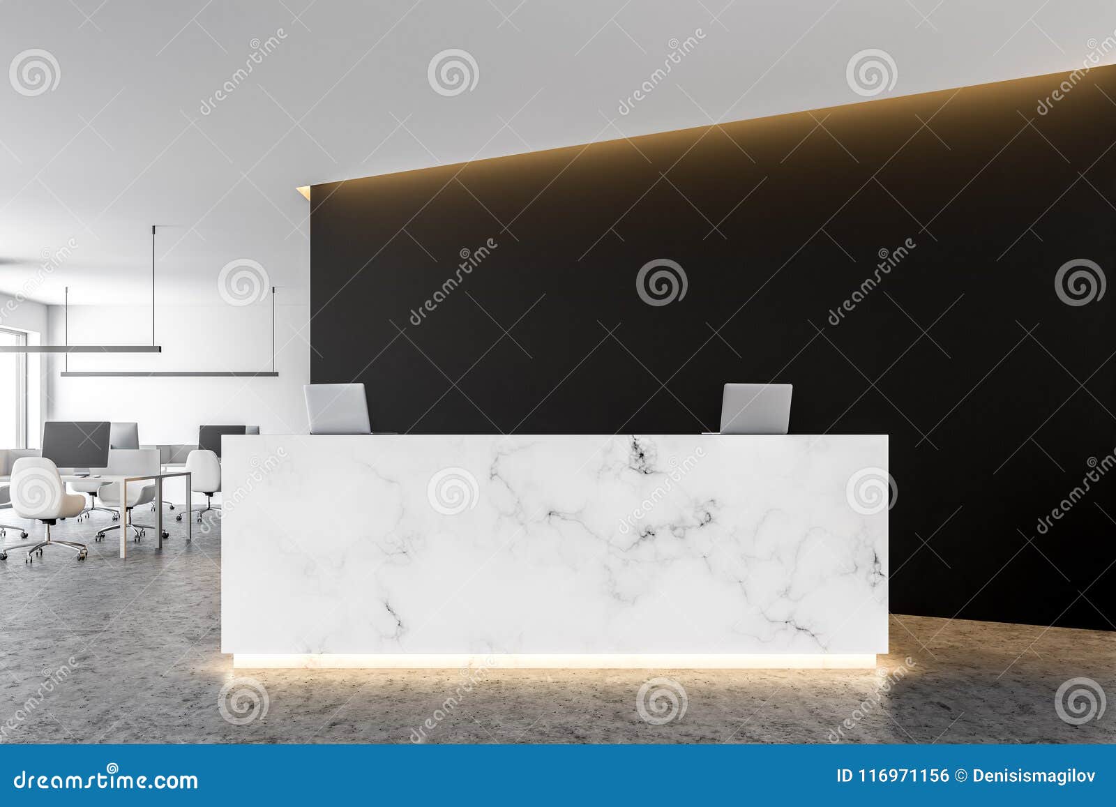 White marble reception desk online