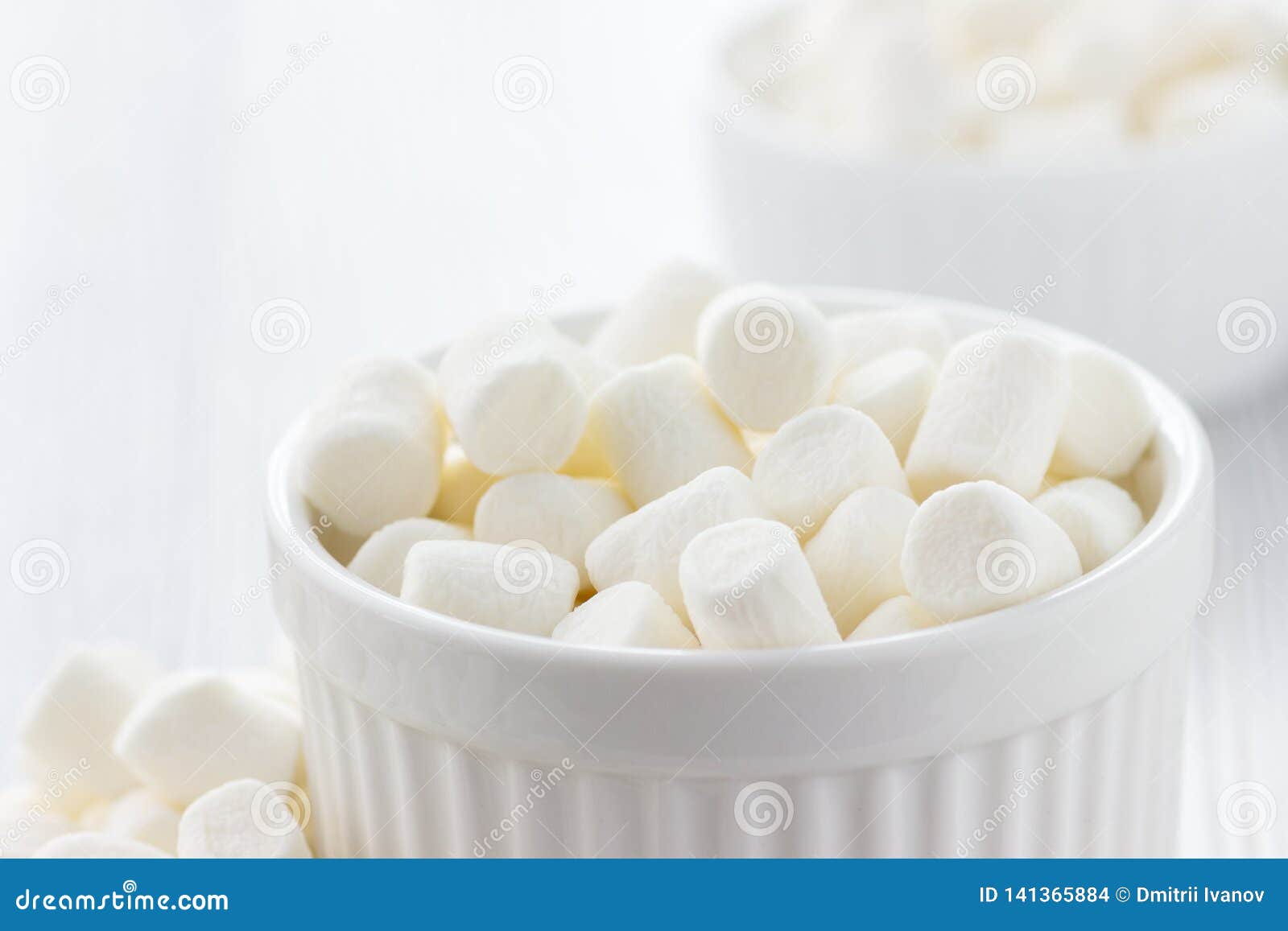 White Marshmallows in a Bowl Stock Photo Image of light, unhealthy