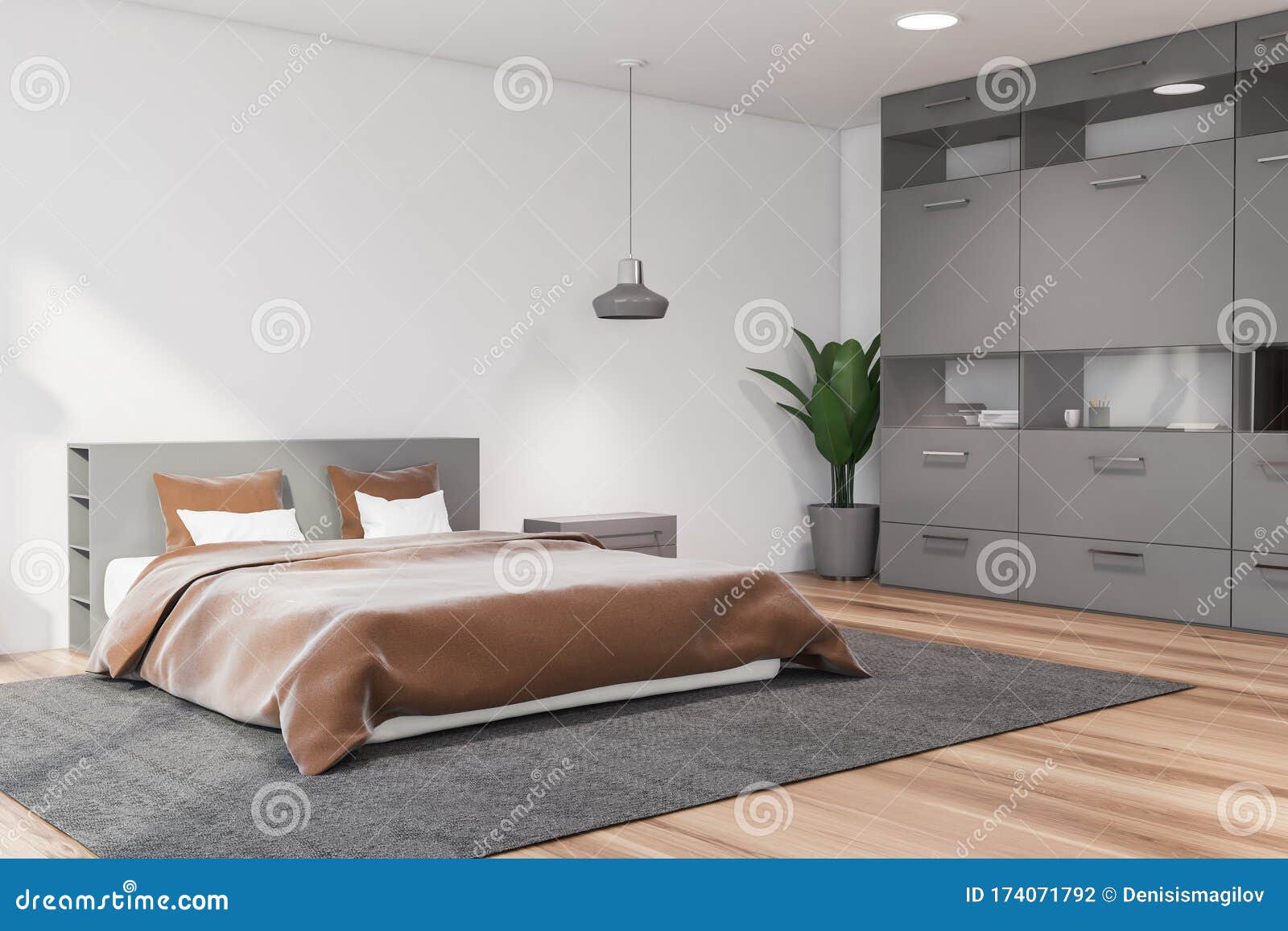 White Master Bedroom Corner With Bookcase Stock Illustration Illustration Of Carpet Cabinet 174071792