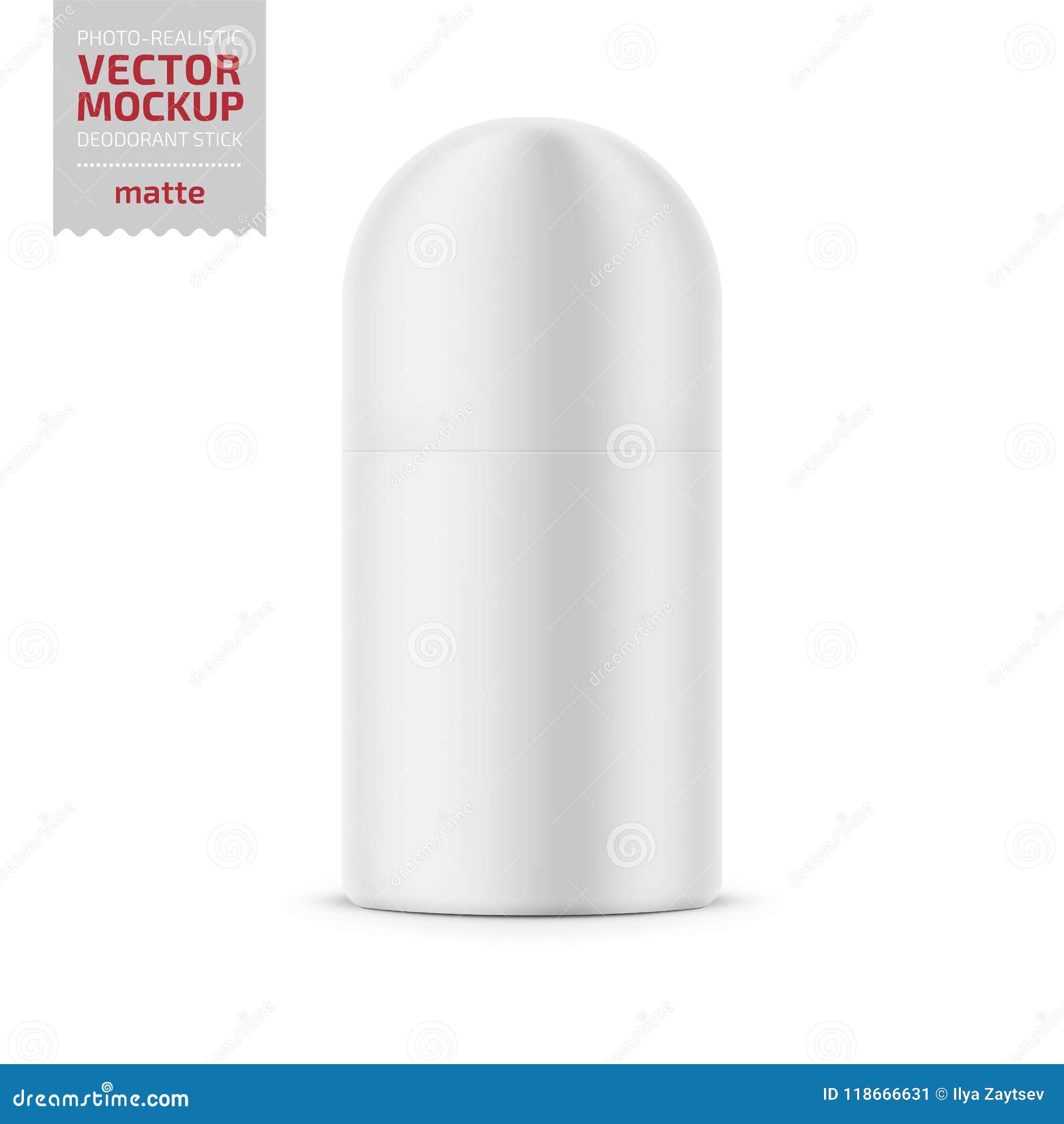 Download White Matte Dry Deodorant Stick Stock Vector Illustration Of Template Package 118666631
