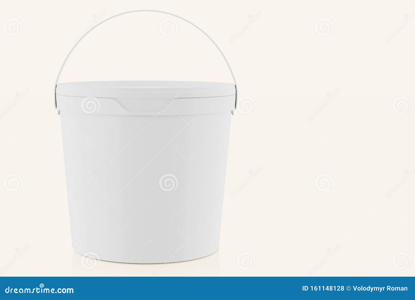 Download White Matte Plastic Bucket For Food Products Paint Household Stuff 900 Ml Realistic Packaging Mockup Template Front View Stock Illustration Illustration Of Empty Background 161148128