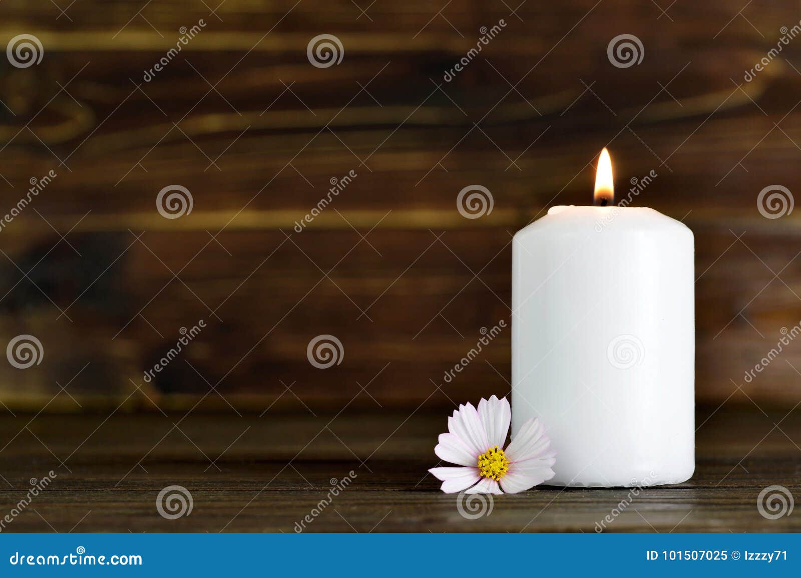 Memorial candle and flower stock image. Image of grief 101507025
