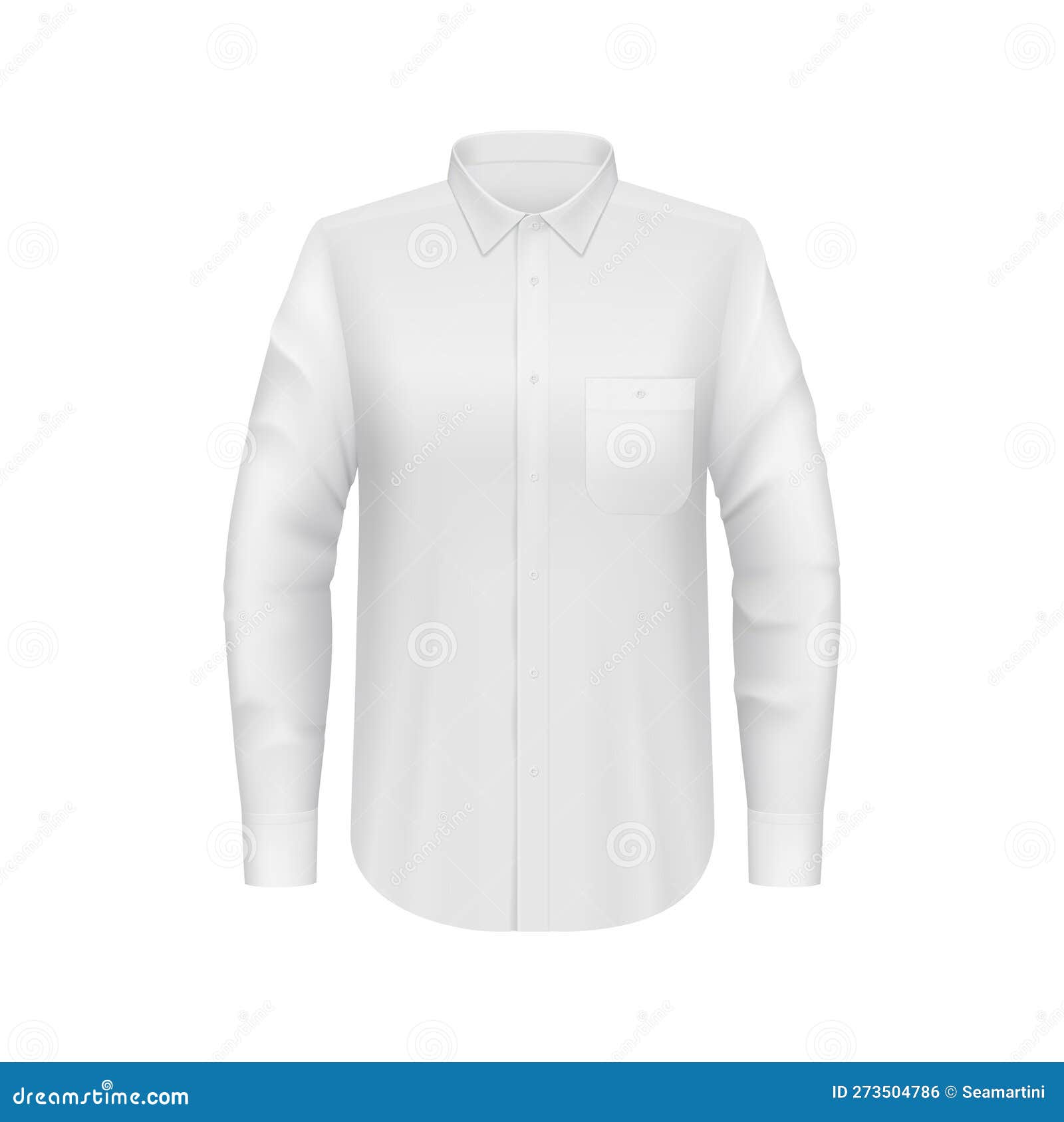 White Men Shirt Mockup, 3d Vector Apparel Design Stock Vector ...