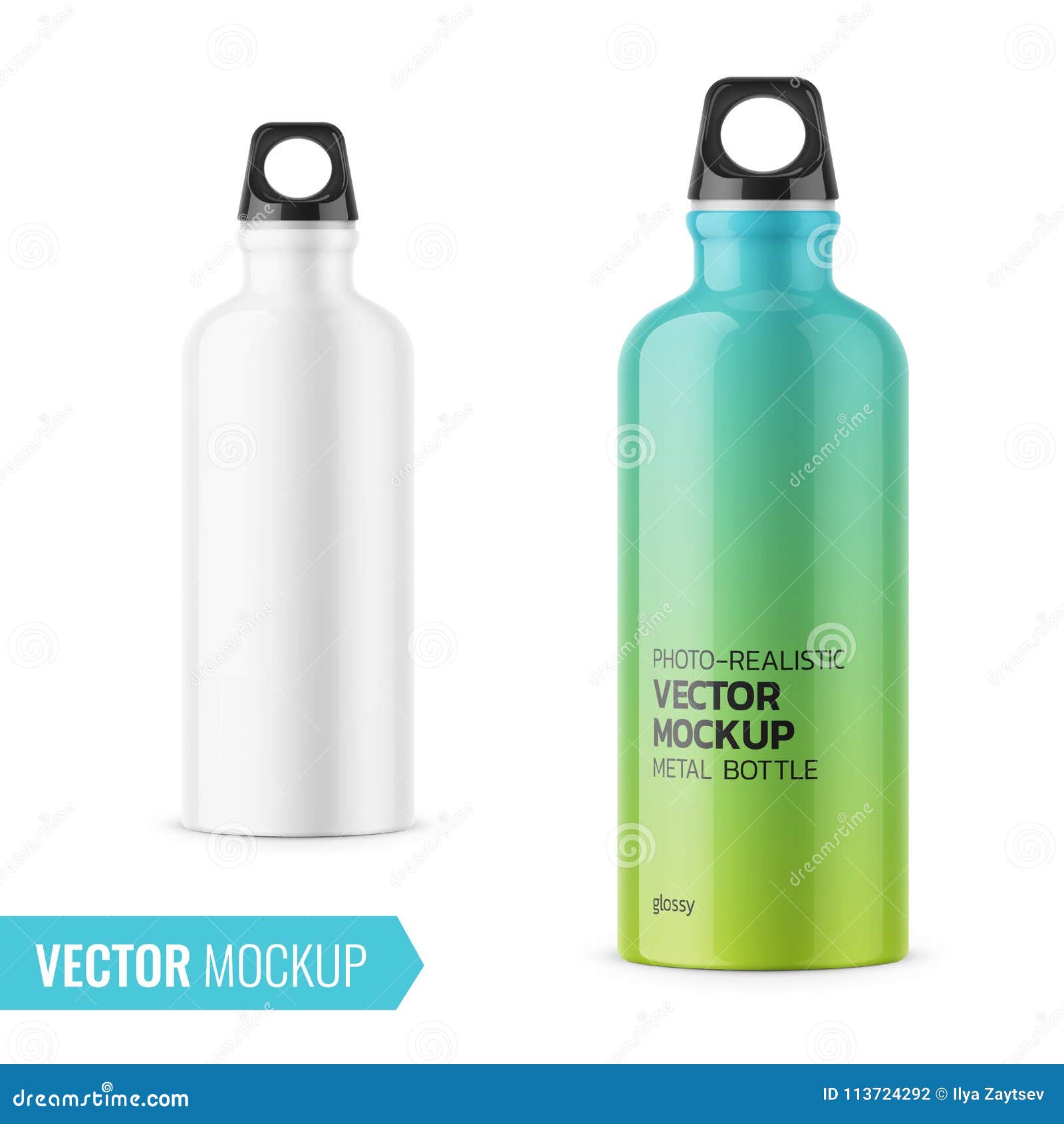 Cleaner bottle mockup realistic style Royalty Free Vector