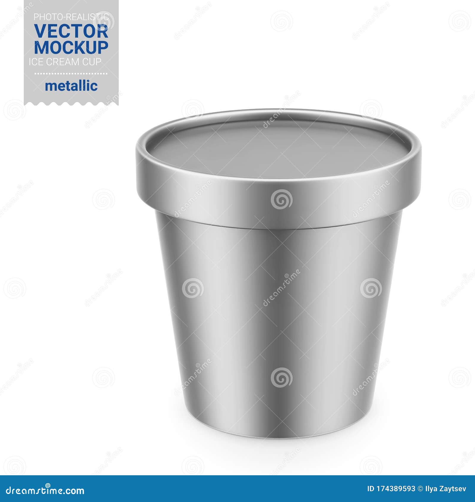 Download White Metallic Plastic Container Vector Mockup Stock ...
