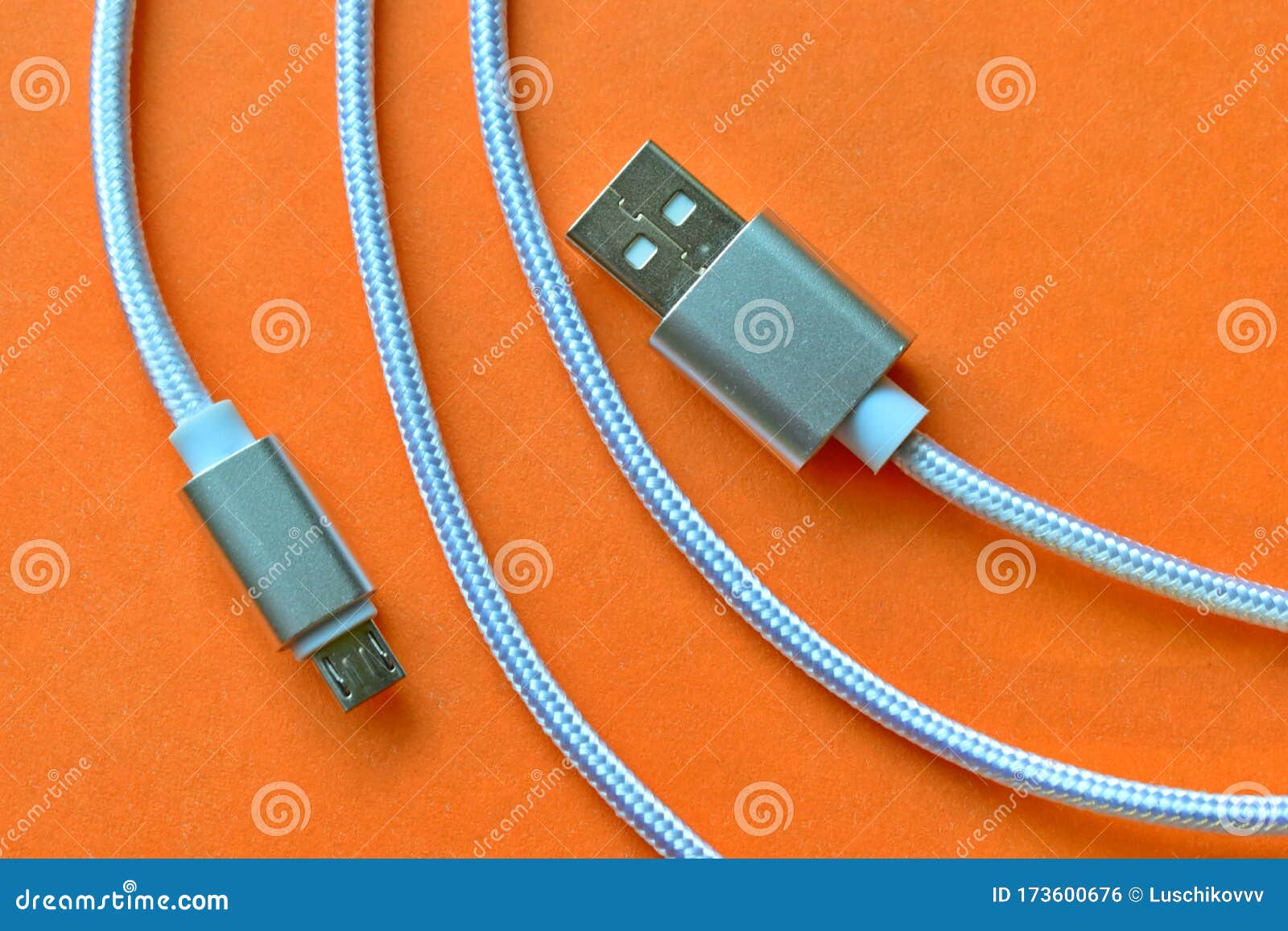 White Micro USB Cable Close Up Stock Photo Image of kitchen, black 173600676