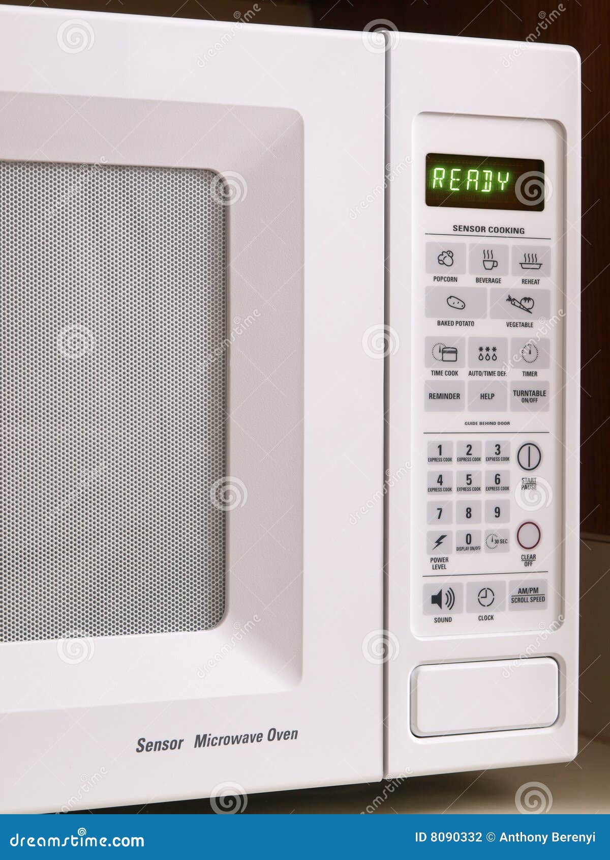 White Microwave Oven Partial View Stock Photo - Image of oven