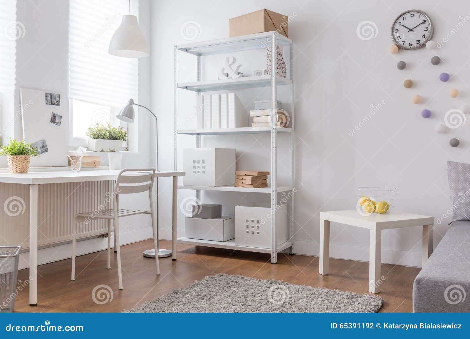 White Minimalist Plaster, Concrete Wall Background Royalty-Free Stock