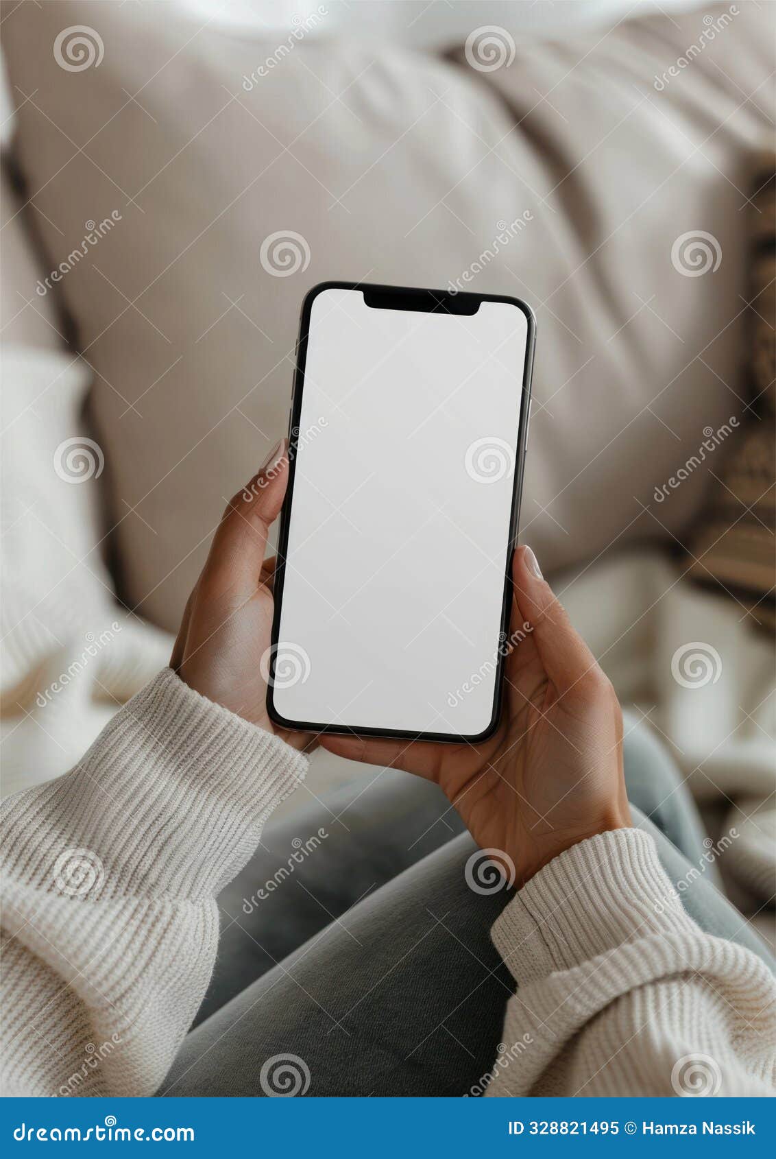 white mobile phone screen mockup, winter editable screen , blank phone screen