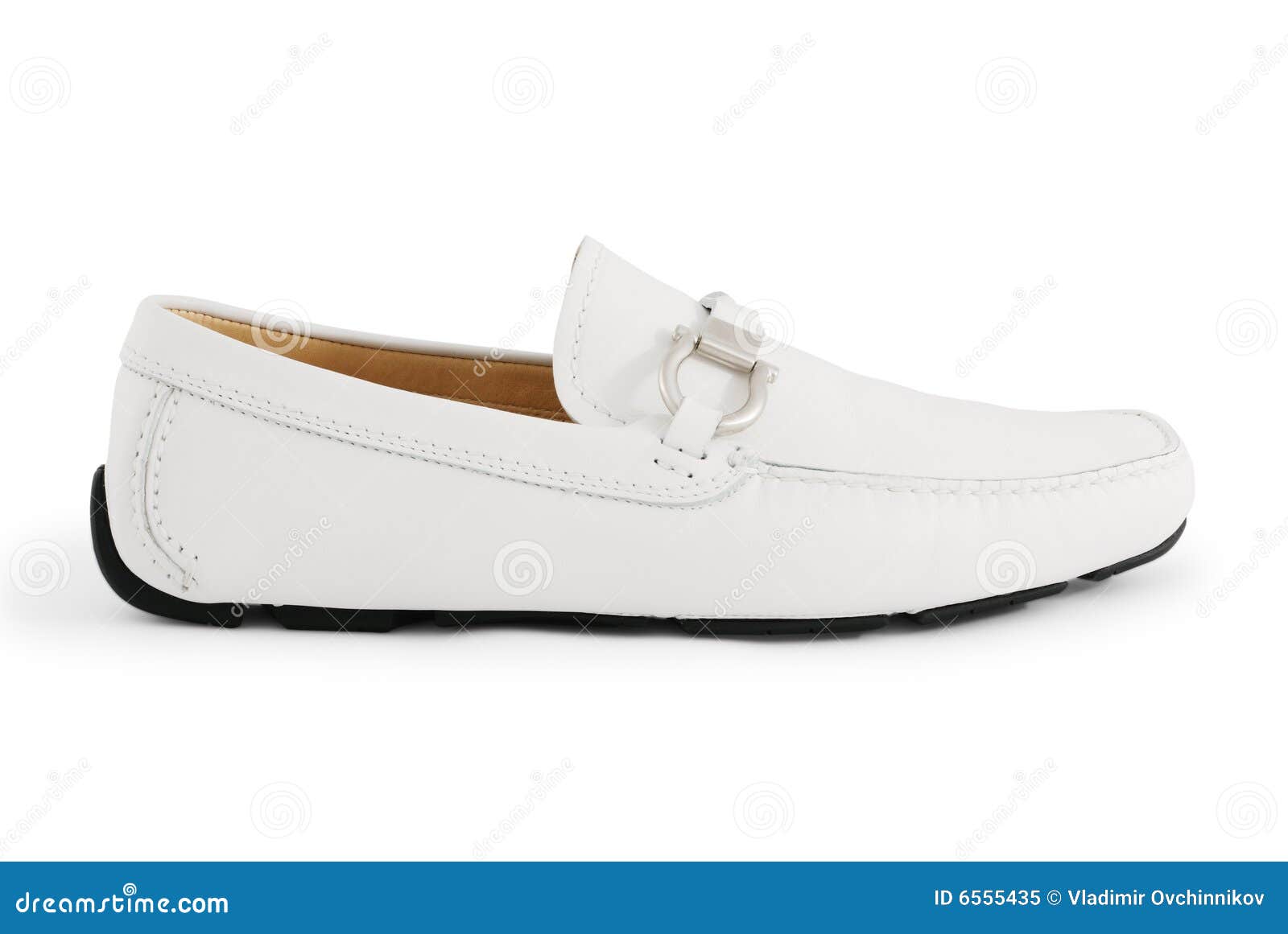 White moccasin stock image. Image of shoes, modern, isolated 6555435