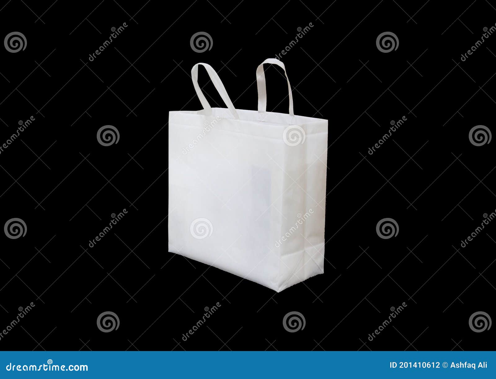 Download White Mock-up Bag Isolated On Background. Non Woven Fabric ...