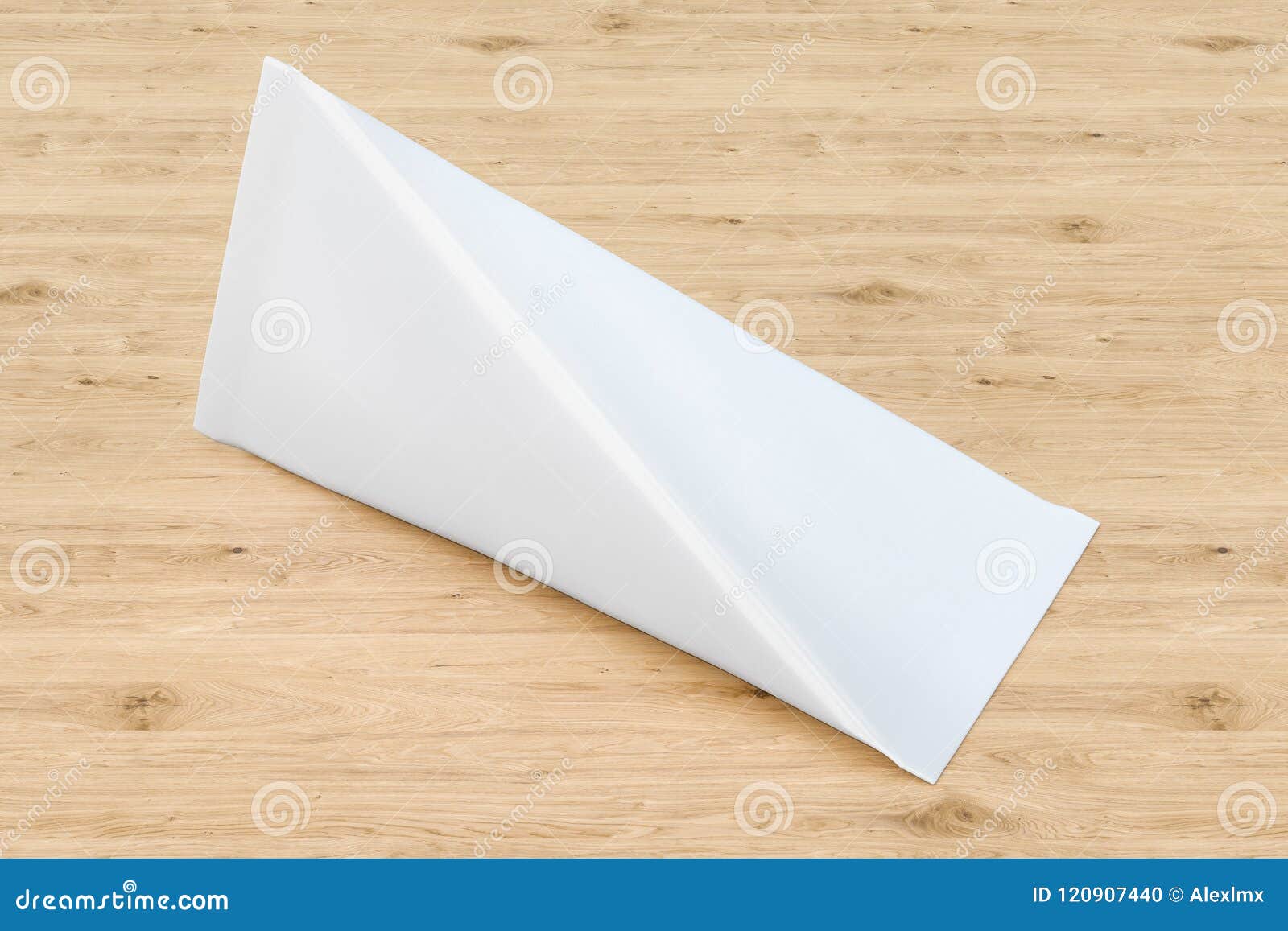 Download White Mock Up Cardboard Triangle Box Packing On The Wooden ...