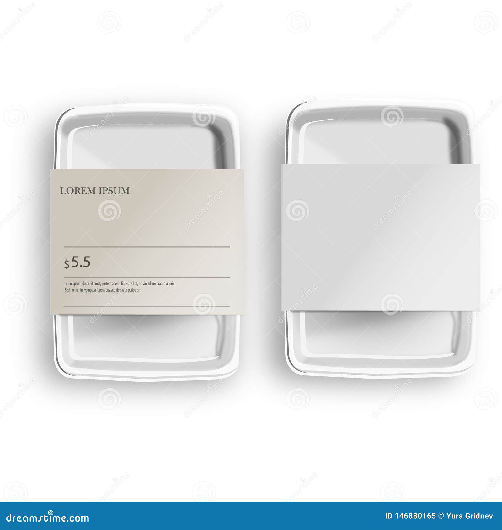 Download White Mockup Empty Blank Styrofoam Plastic Food Tray Container With Lable Illustration Isolated On Gray Background Mock Up Stock Vector Illustration Of Pack Black 146880165 PSD Mockup Templates