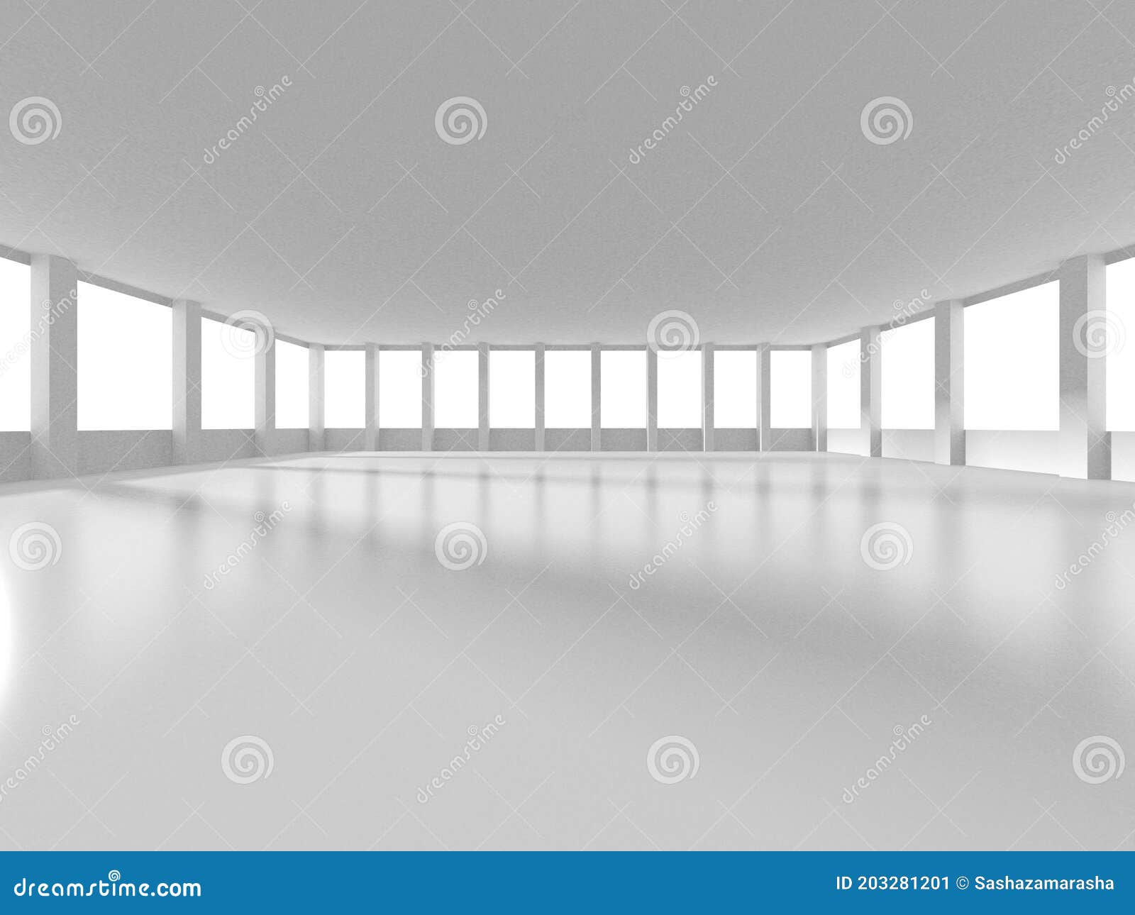 White Modern Background. Abstract Room Interior Concept Stock