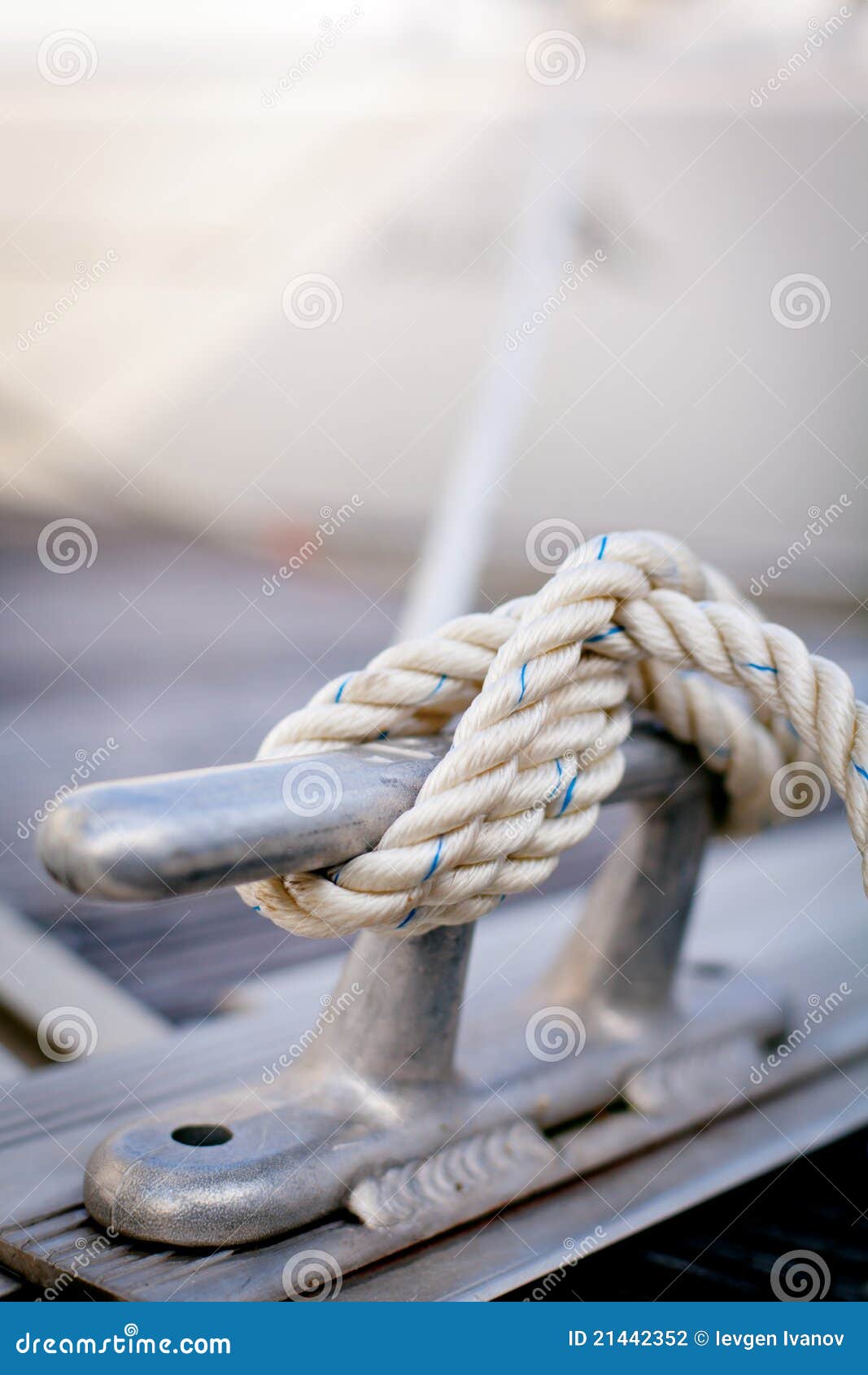 white mooring rope on ship