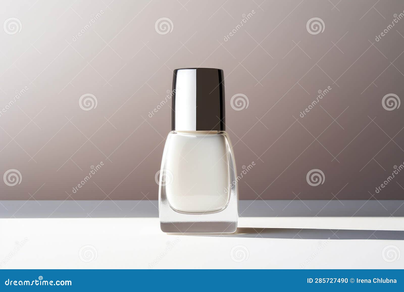 White nail polish bottle stock illustration. Illustration of gray