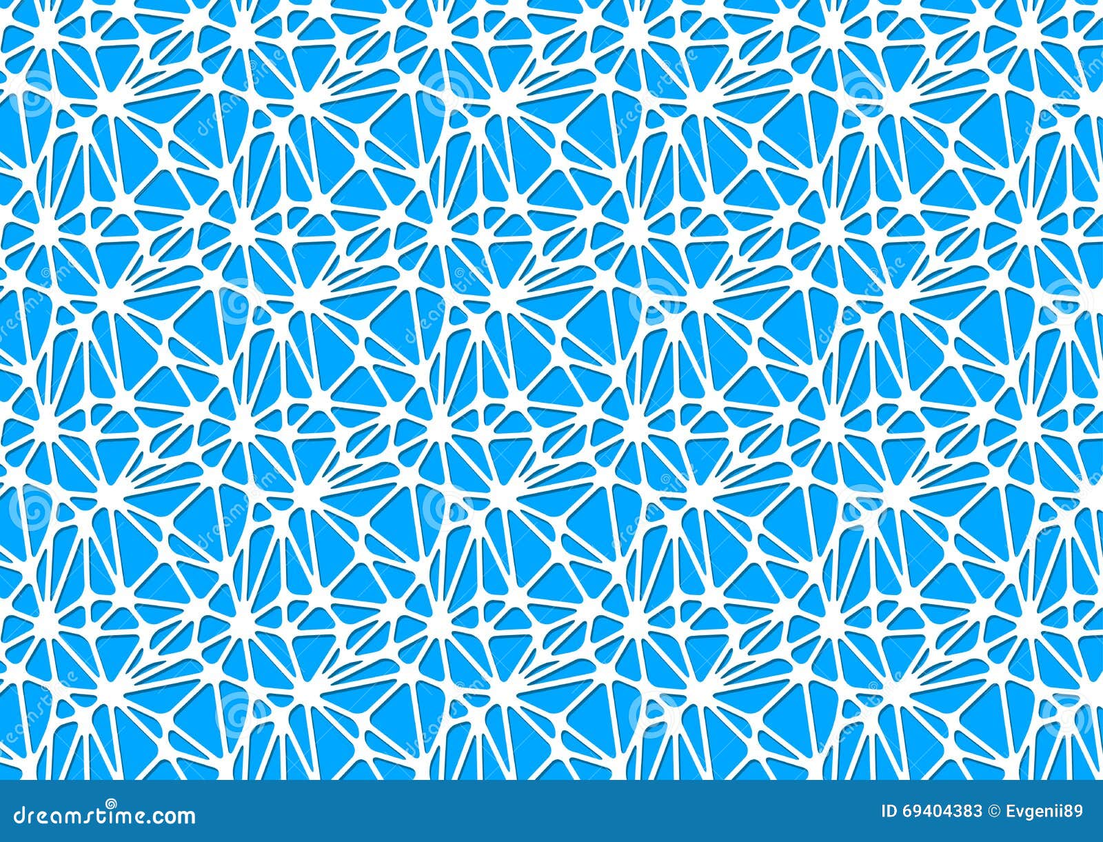 white neural network on blue, abstract background a4 size