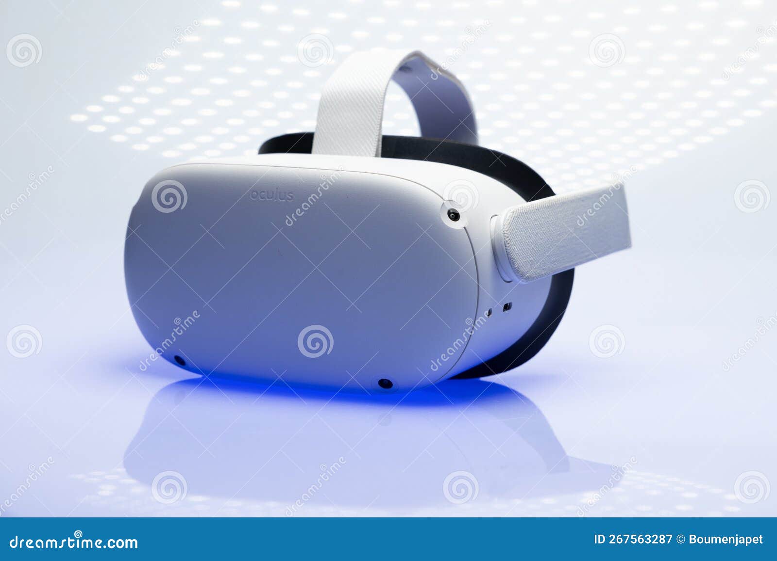White New Generation VR Headset Isolated on White Background with