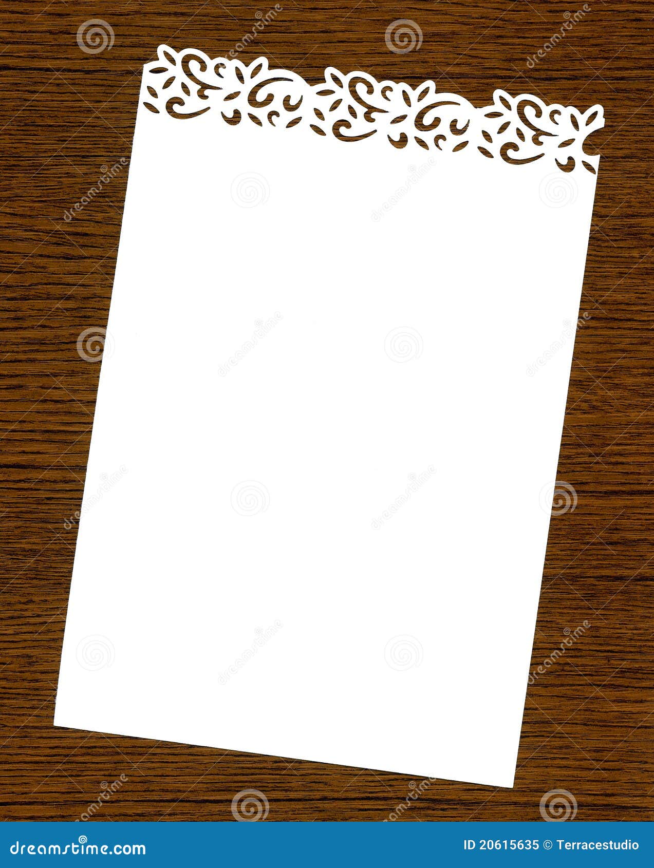 White Note Paper with Handmade Fancy Cutout Border Stock Image - Image of  paper, scroll: 20615635