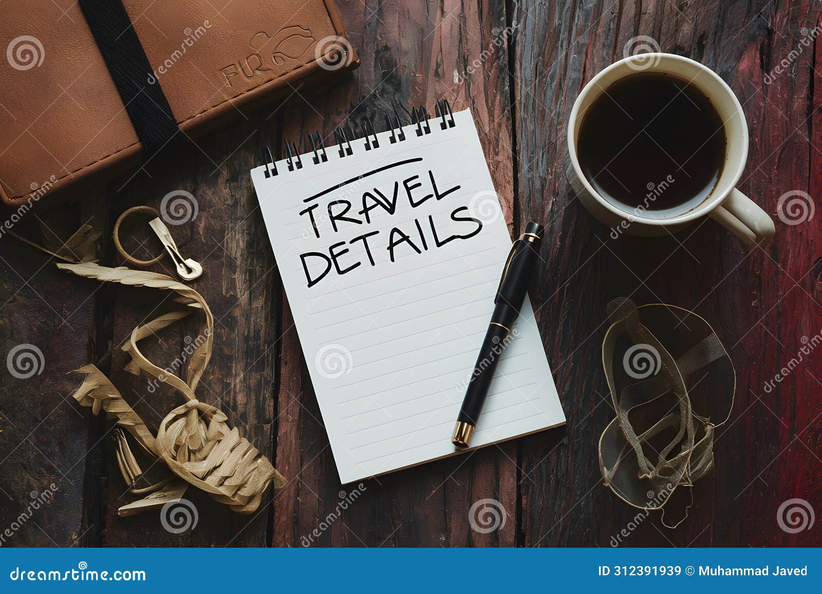 white notepad with pen, essential for jotting down travel details