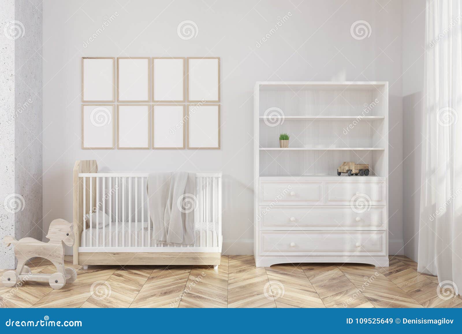 white nursery bookcase