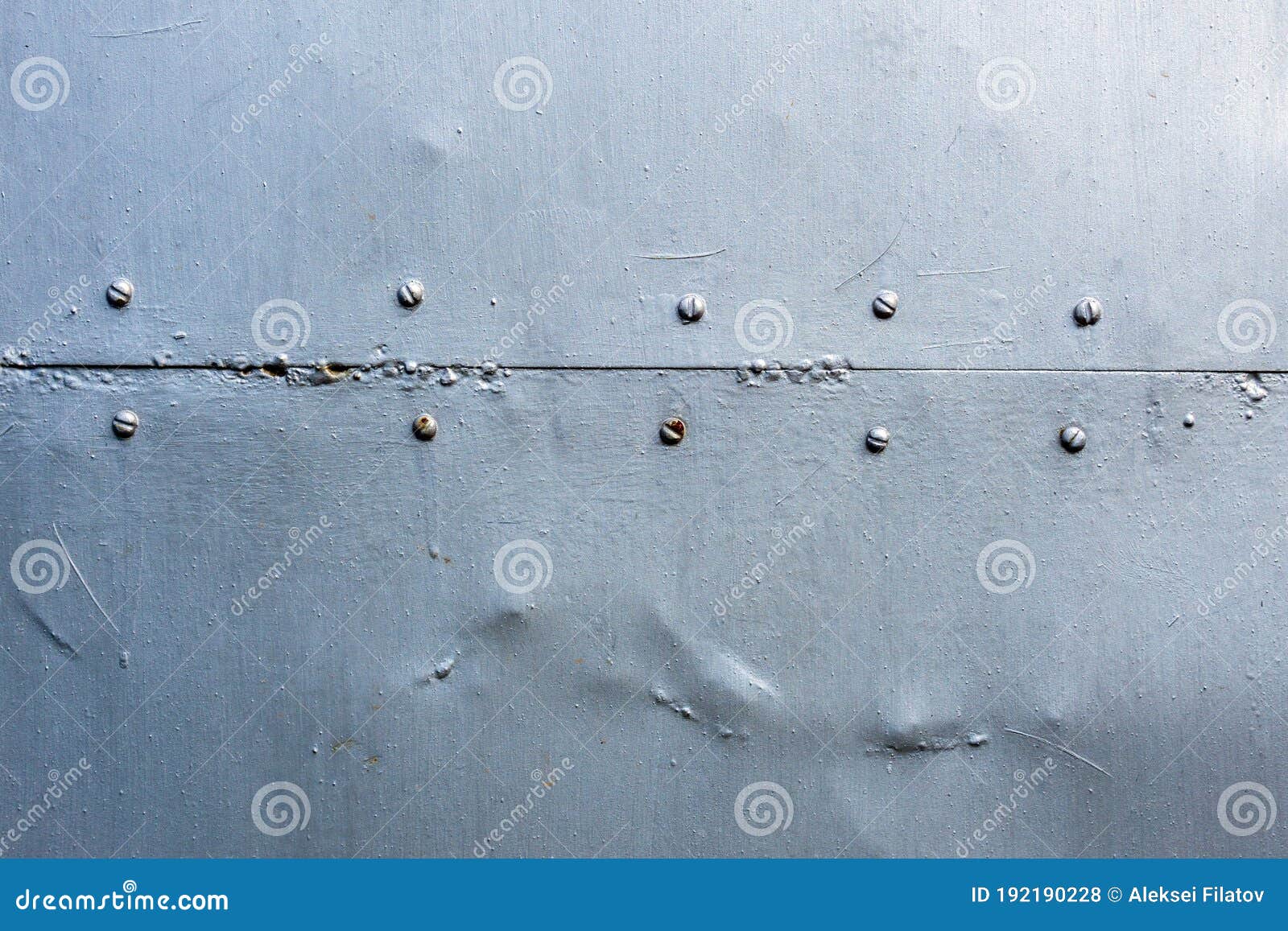 White Old Paint on the Metal Surface. Background Texture Stock Photo