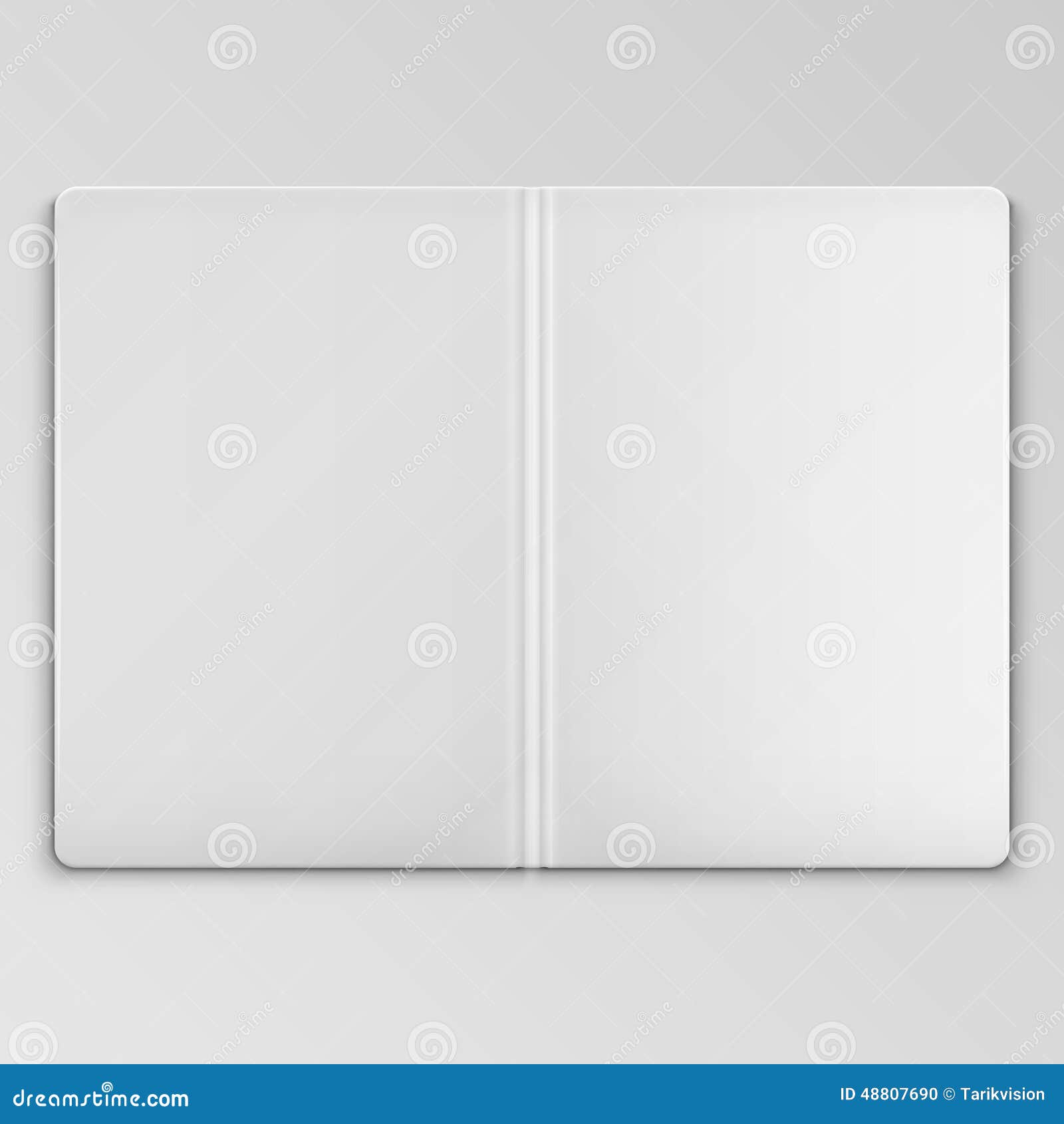 White Open Book Cover Template Stock Vector Image 48807690