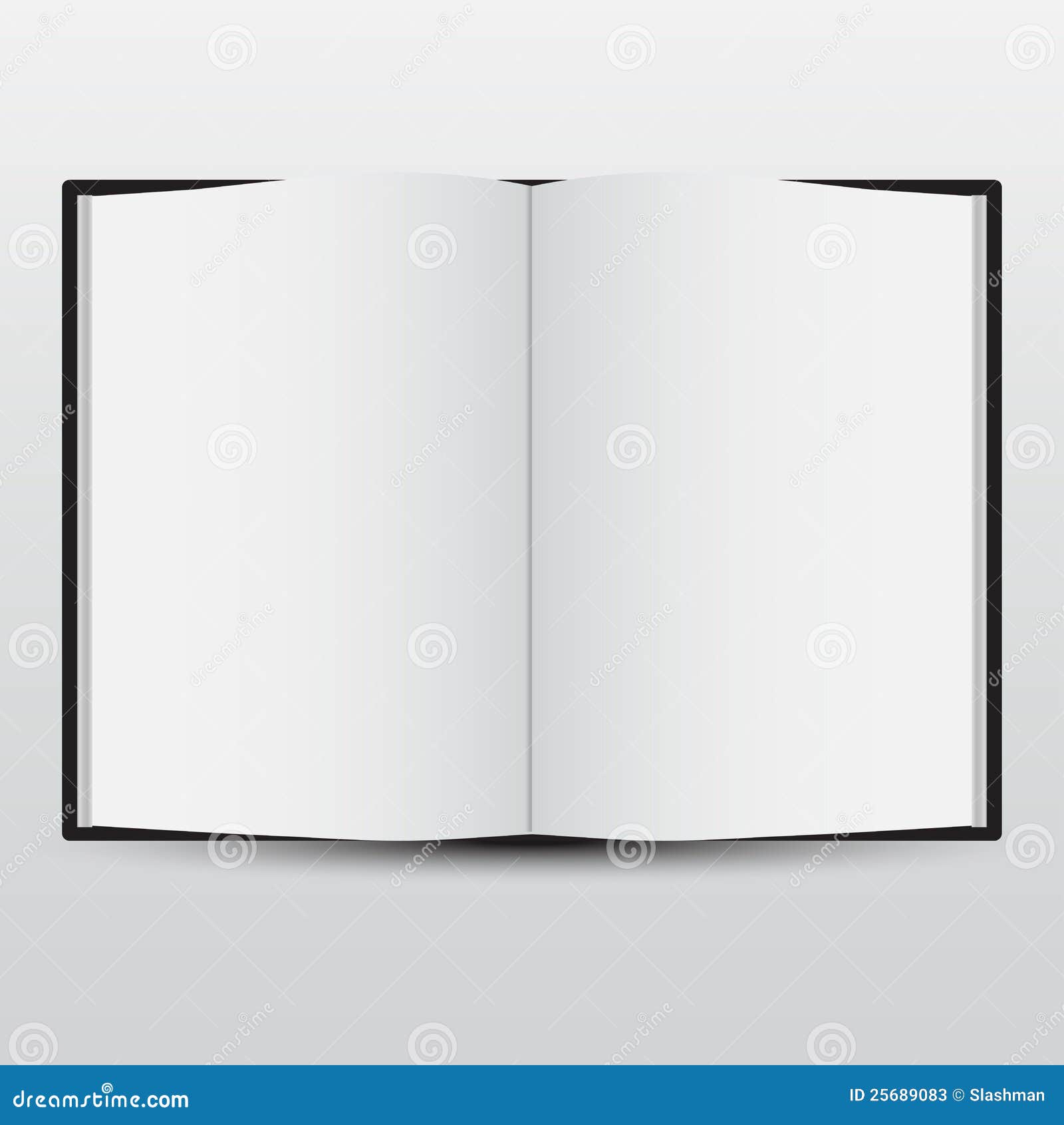 White Opened Book With Blank Pages. Vector. Stock Vector - Illustration