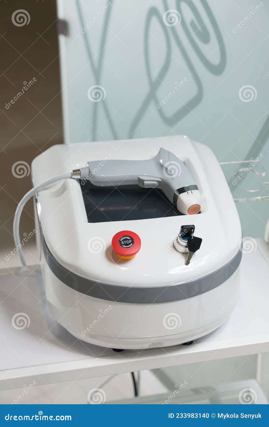 White Ortable Diode Laser Hair Remove Machine Stock Photo Image of