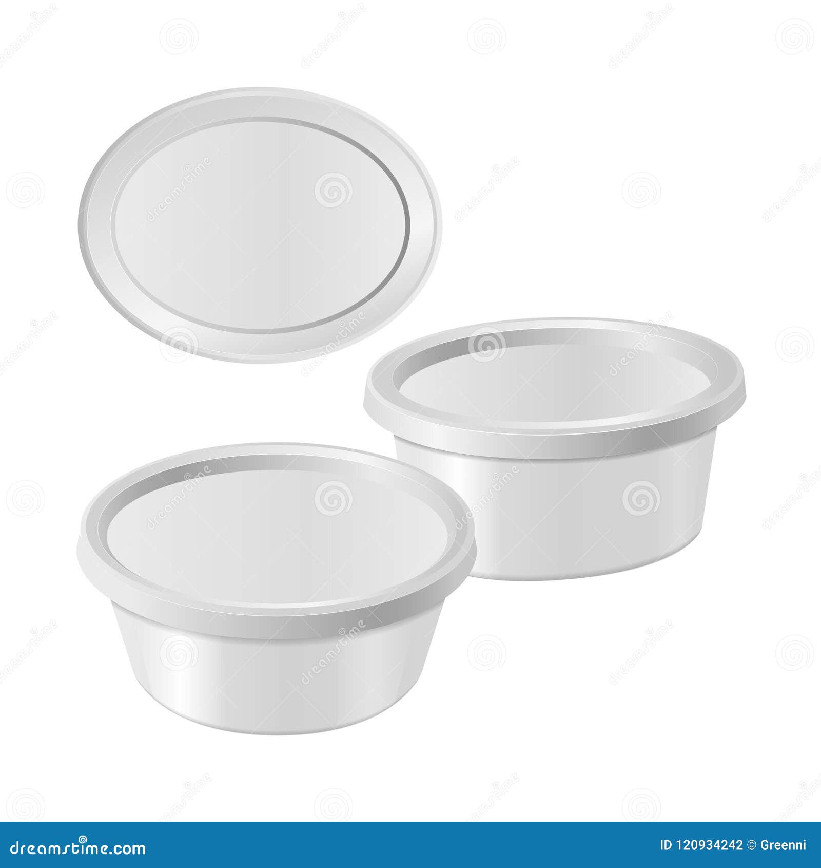 Download White Oval Plastic Box For Your Design And Logo. Mock Up ...