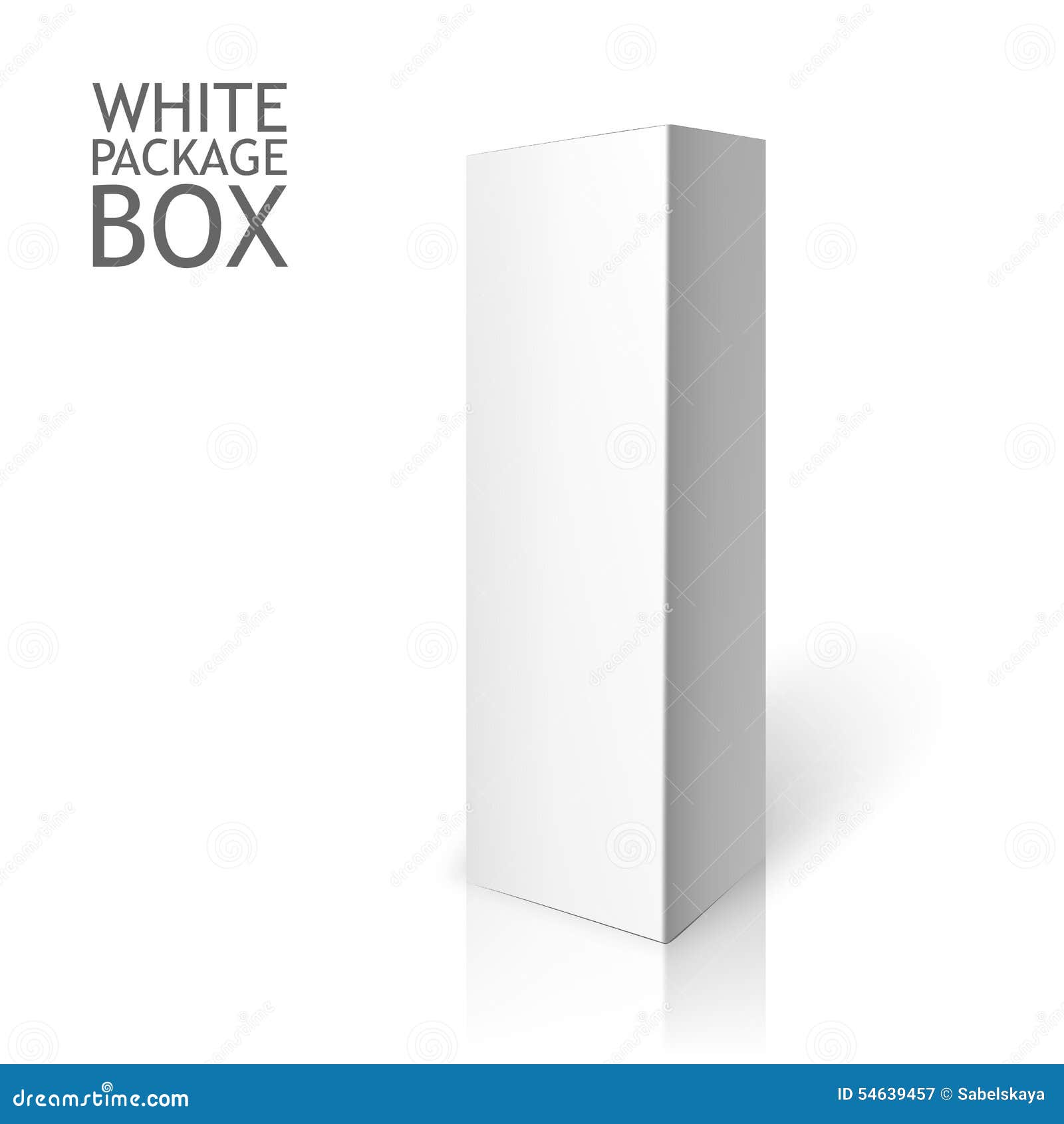 Download White Package Box. Mockup Template Stock Vector - Illustration of merchandise, mock: 54639457