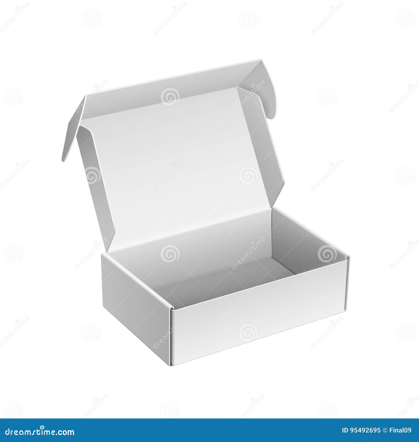 White Package Box Opened. for Electronic Device Stock Vector