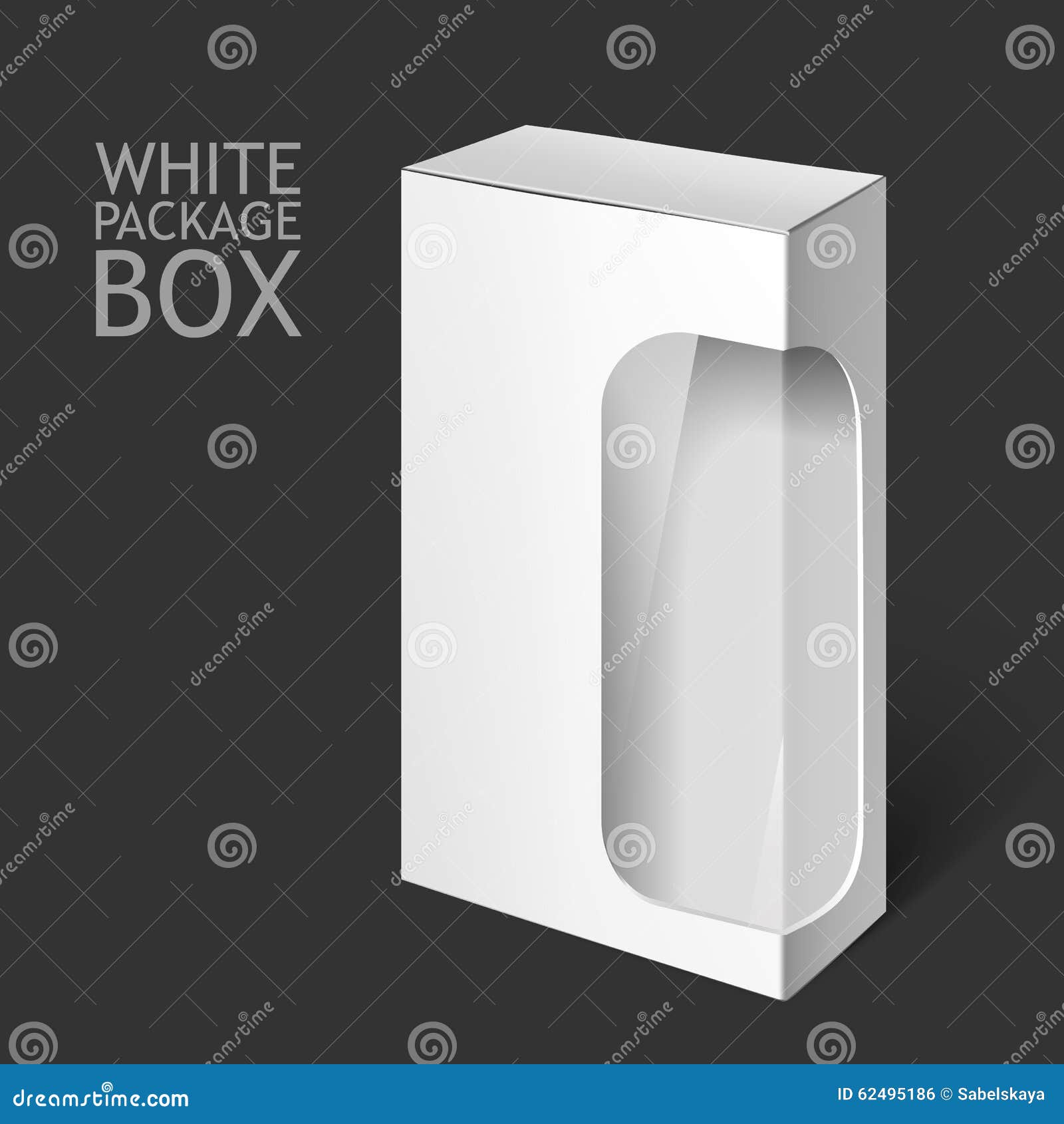 Download White Package Box With Window. Mockup Template Stock Vector - Illustration of concept, mockups ...