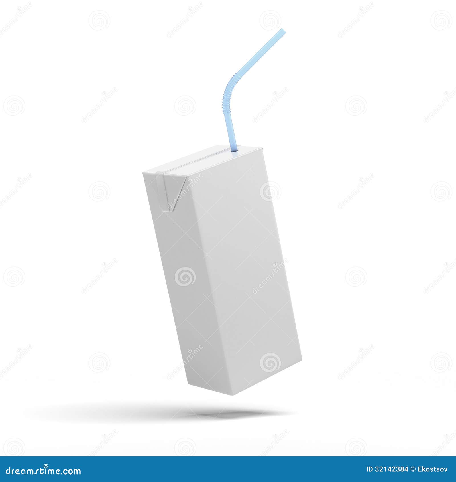 White Packaging, Box of Juice, Yogurt, Milk Stock Illustration