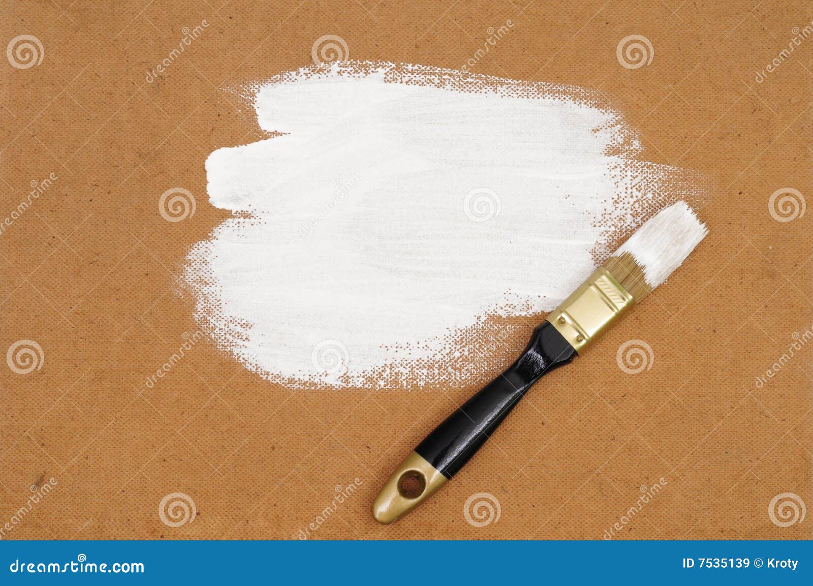 White Paint, Brush and Veneer Sheet Stock Image Image of paint, home