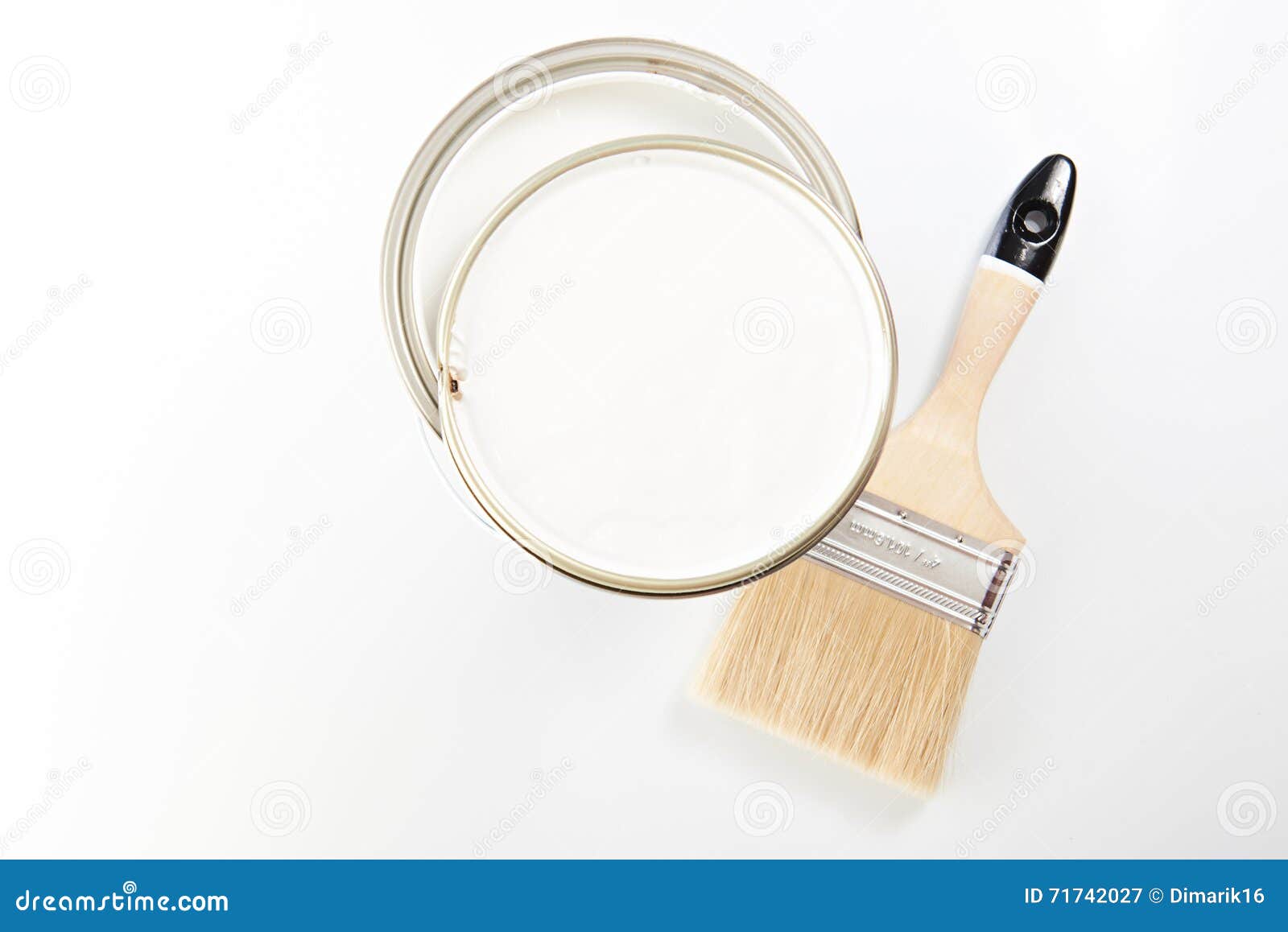 White paint in bucket stock image. Image of yellow, view 71742027