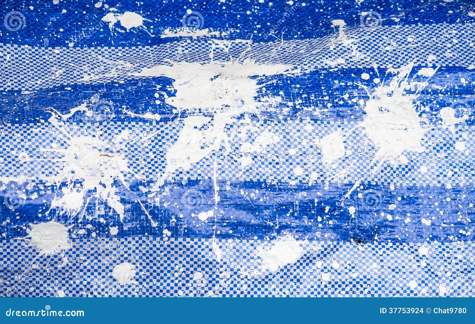 White Paint on Plastic Blue Sheet Stock Illustration Illustration of