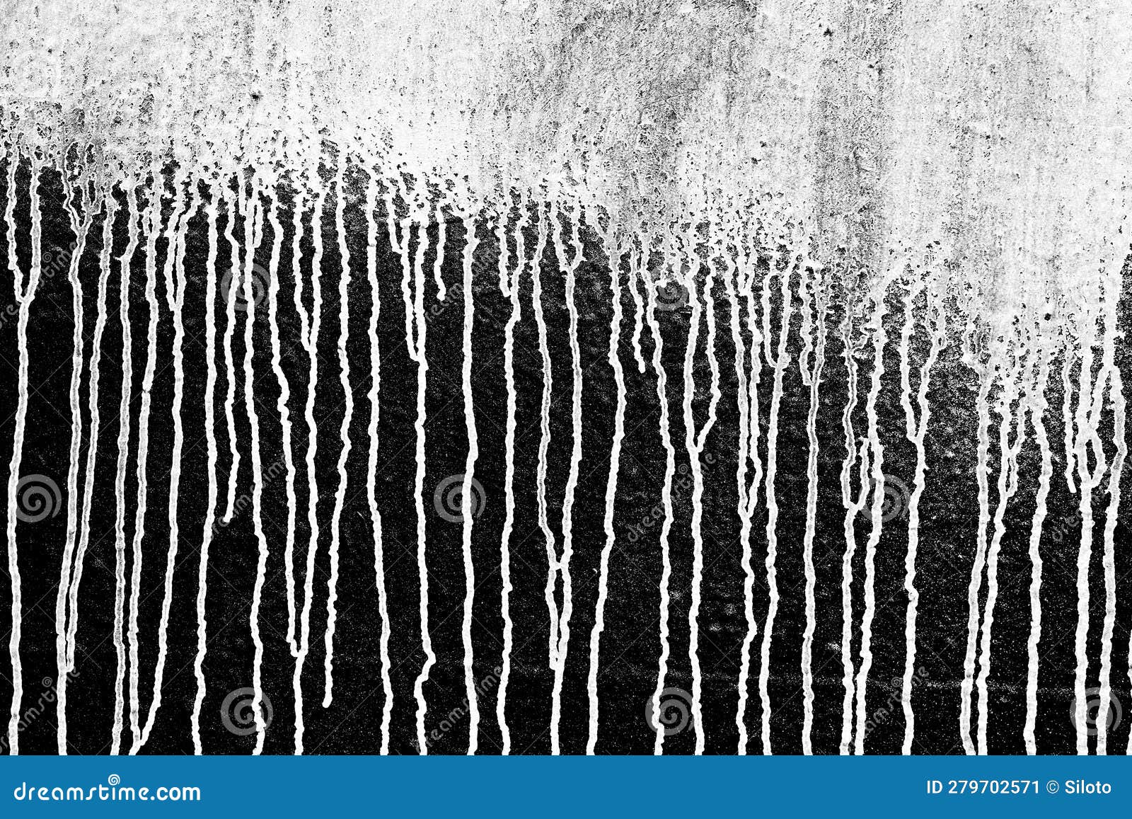 White Paint Running Down the Black Wall Stock Image Image of rough