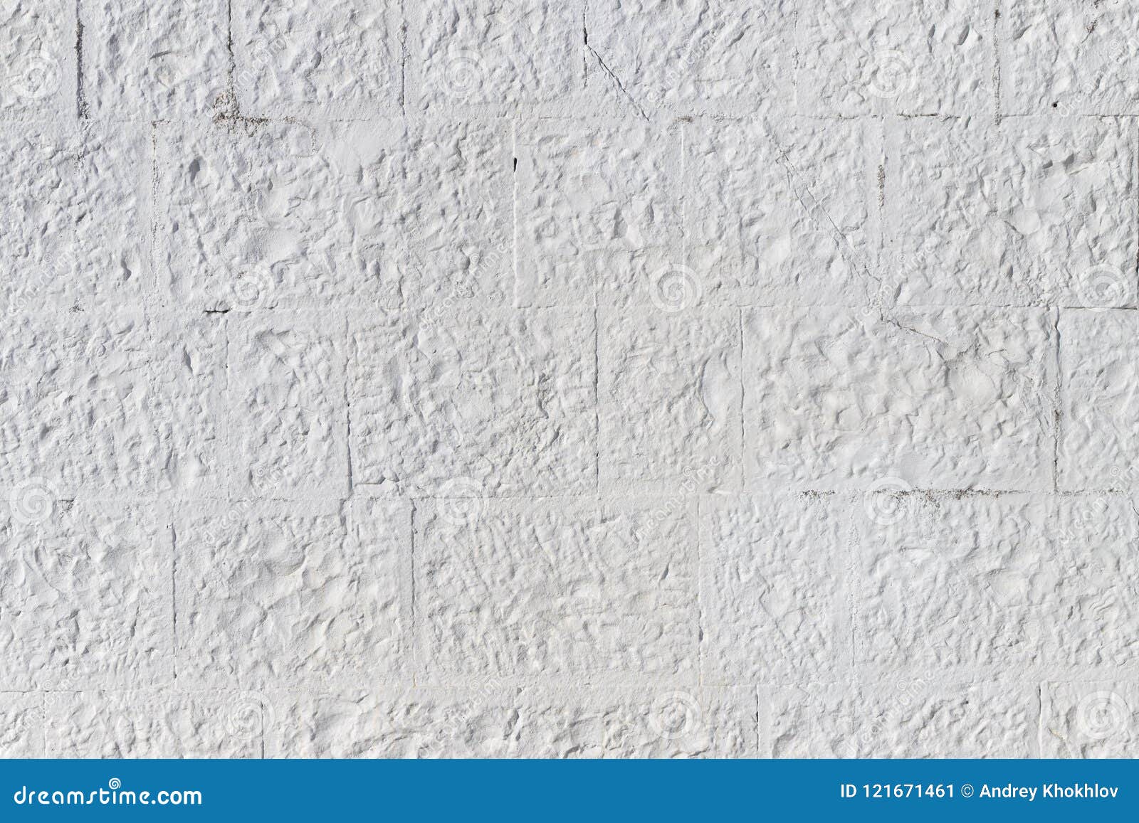 White Painted Concrete Block Wall Background Texture Stock