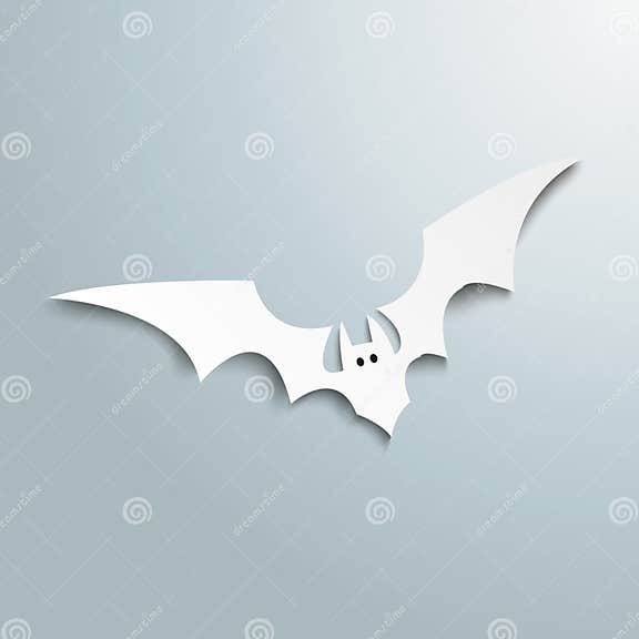 White Paper Bat stock vector. Illustration of glow, dark - 44092655
